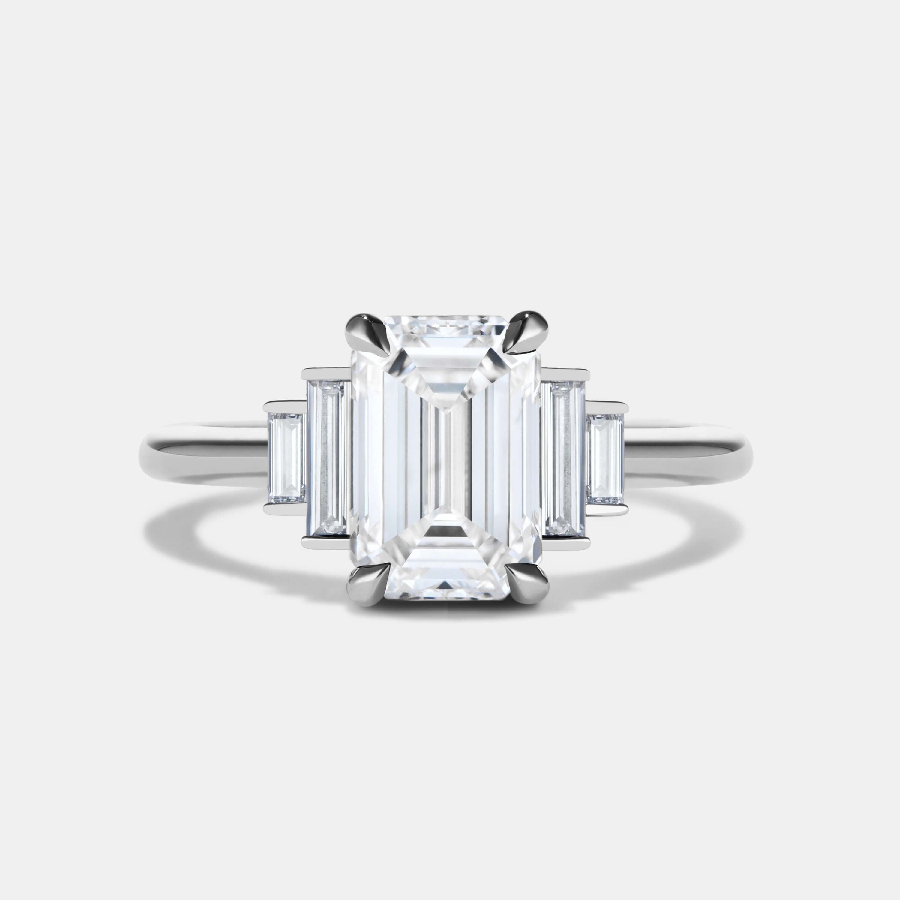 AMELIA Lab Grown Diamond Three Stone Engagement Ring