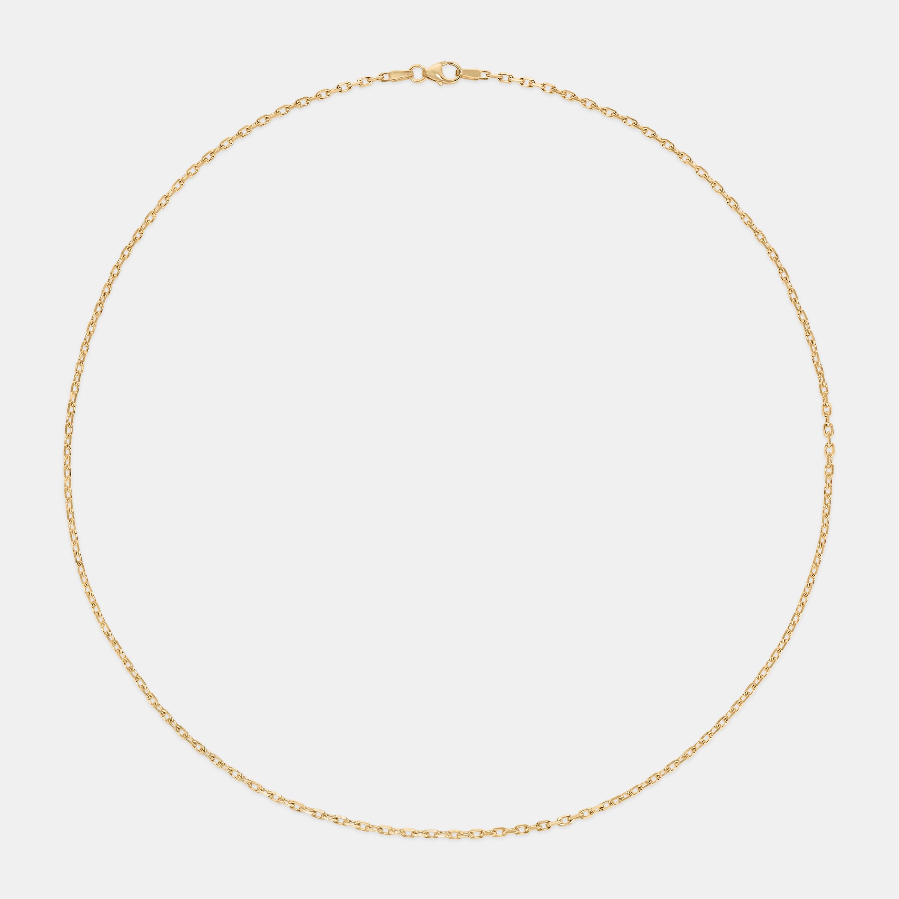 Anchor 2.2mm Chain Necklace in Yellow Gold