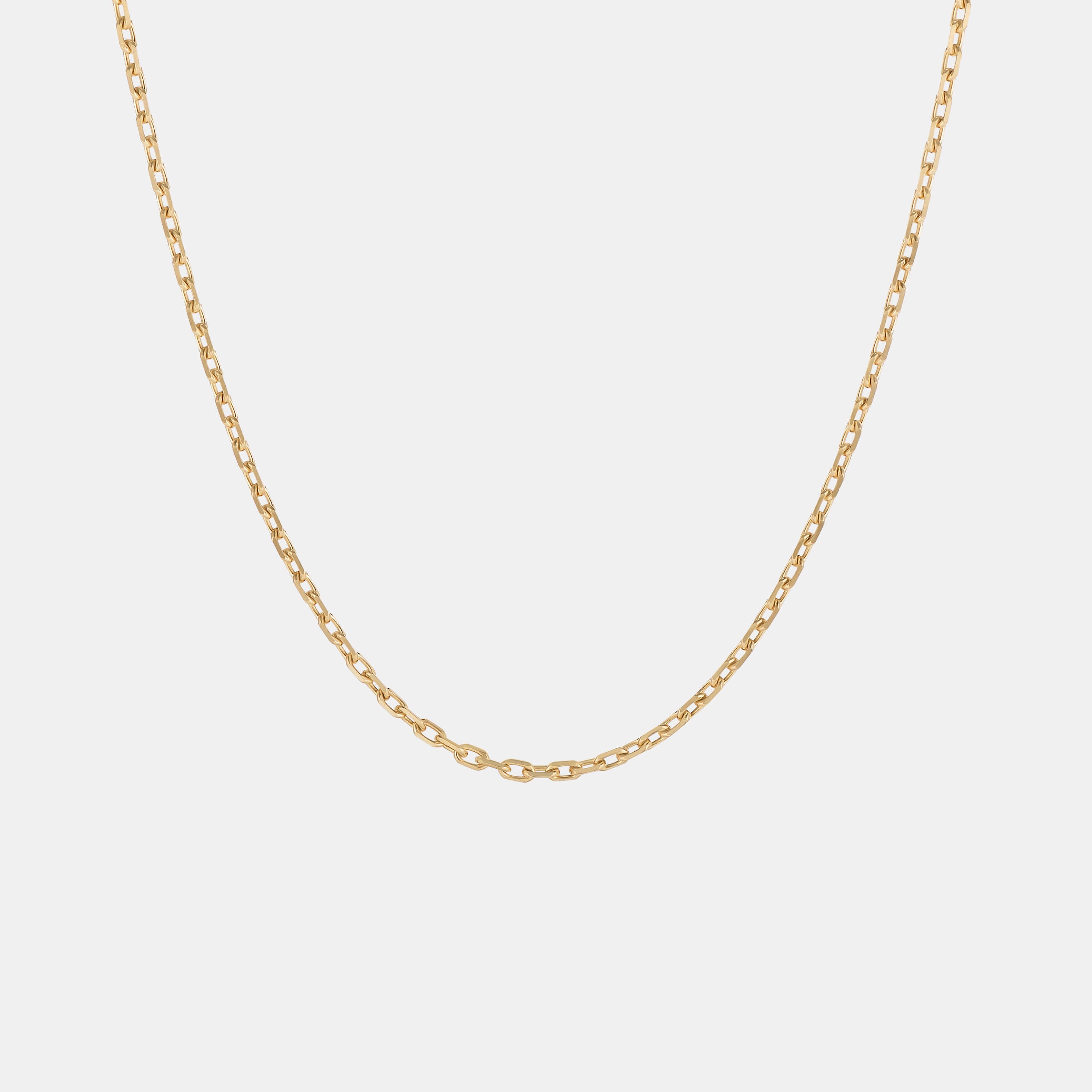 Anchor 2.2mm Chain Necklace in Yellow Gold