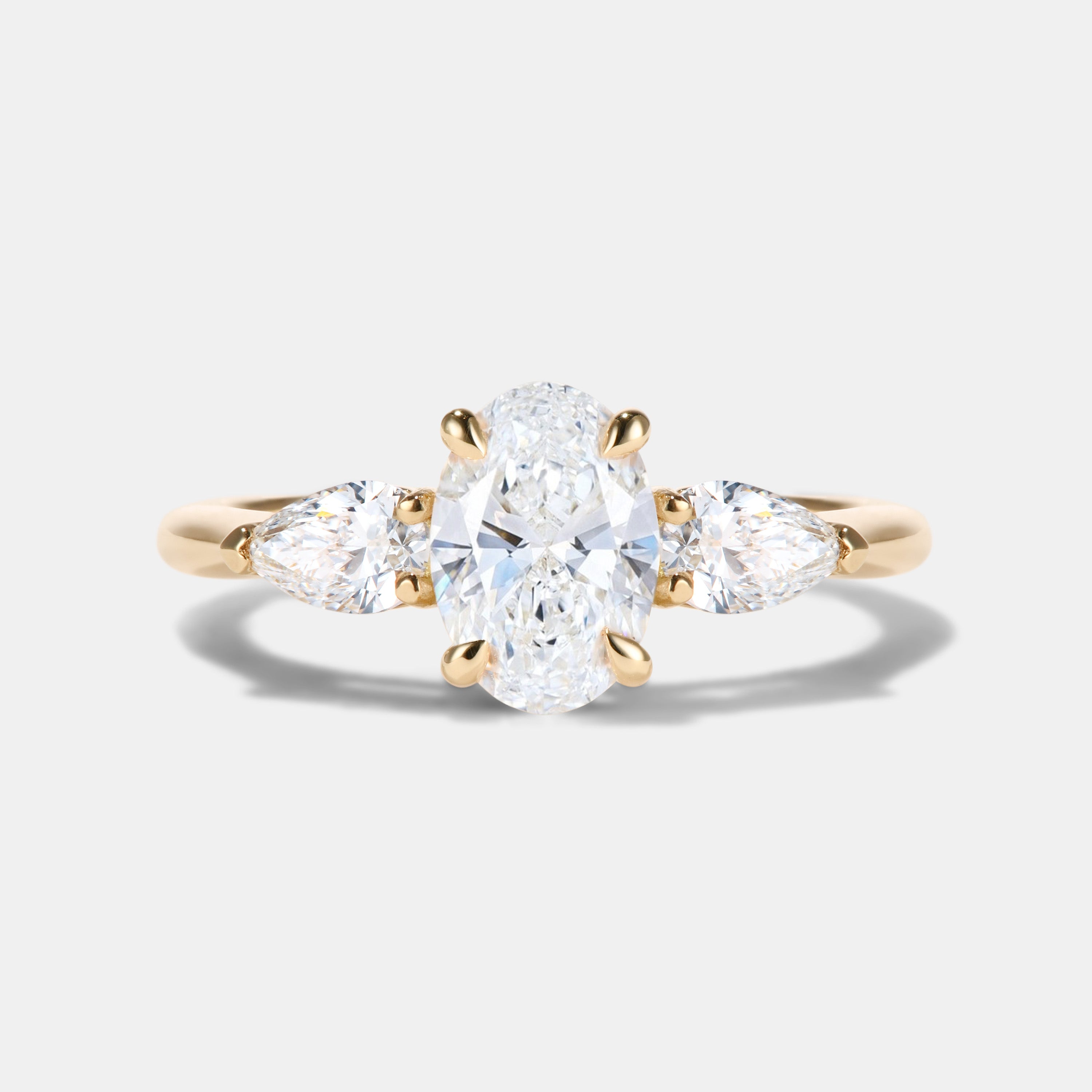 AURORA Lab Grown Diamond Three Stone Engagement Ring