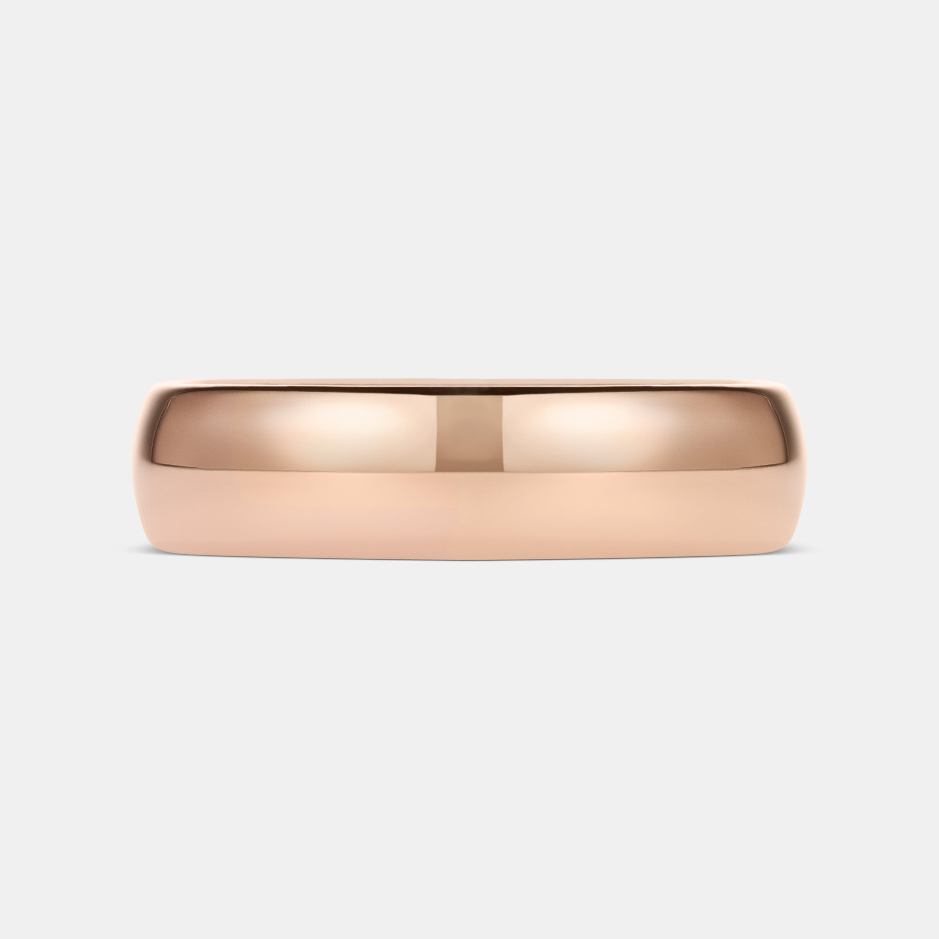 Barrel Wedding Band in Yellow Gold