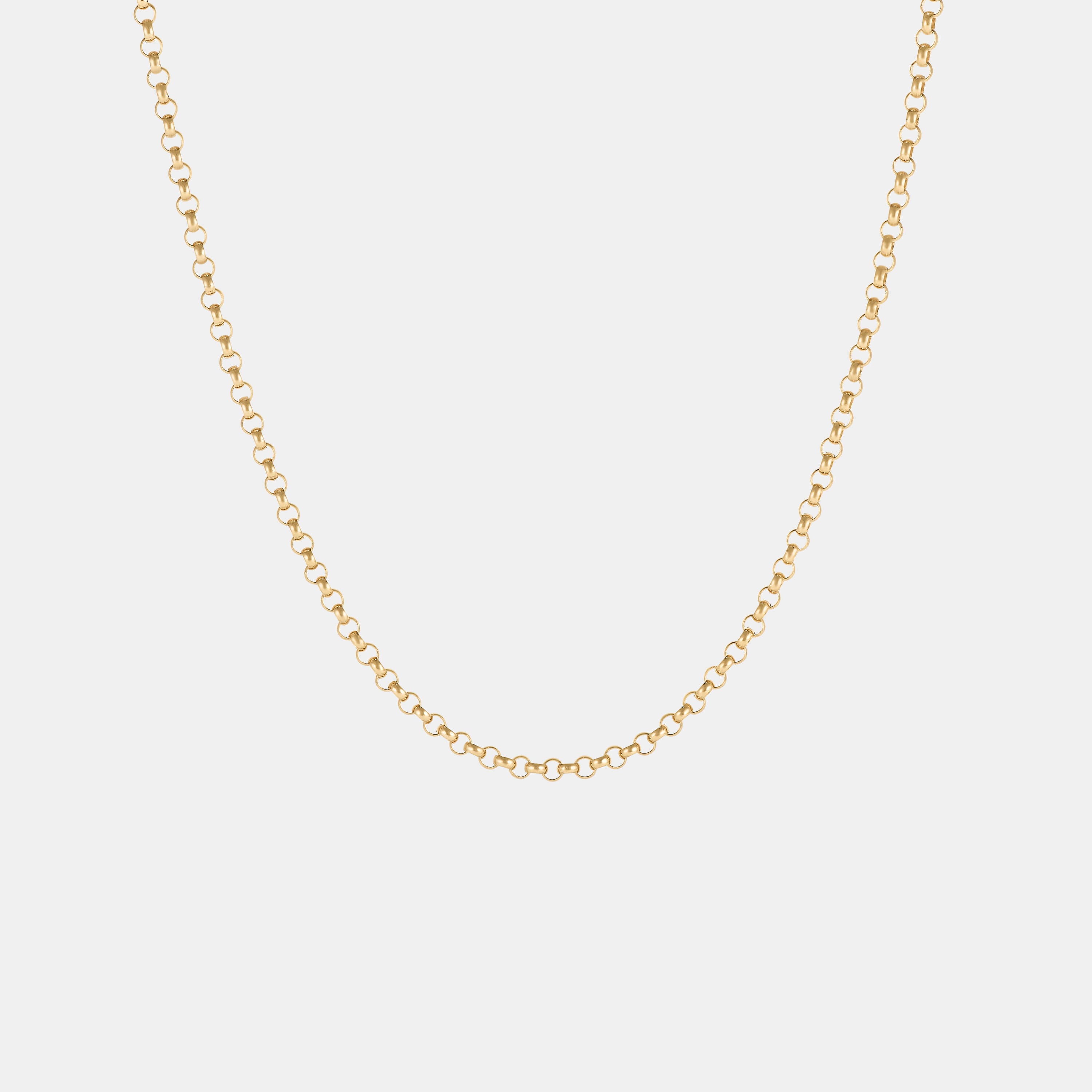Belcher 2.4mm Chain Necklace in Yellow Gold