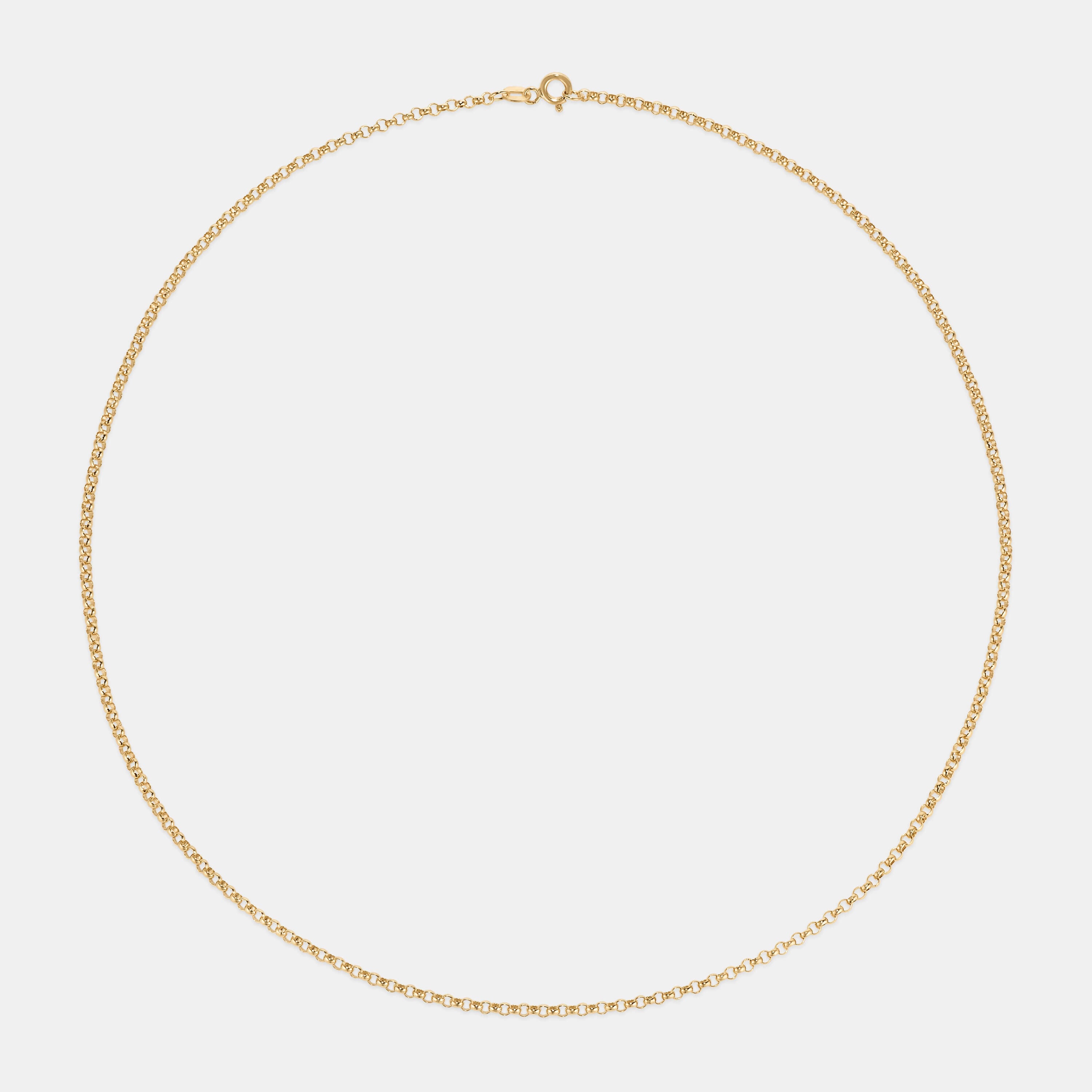 Belcher 2.4mm Chain Necklace in Yellow Gold