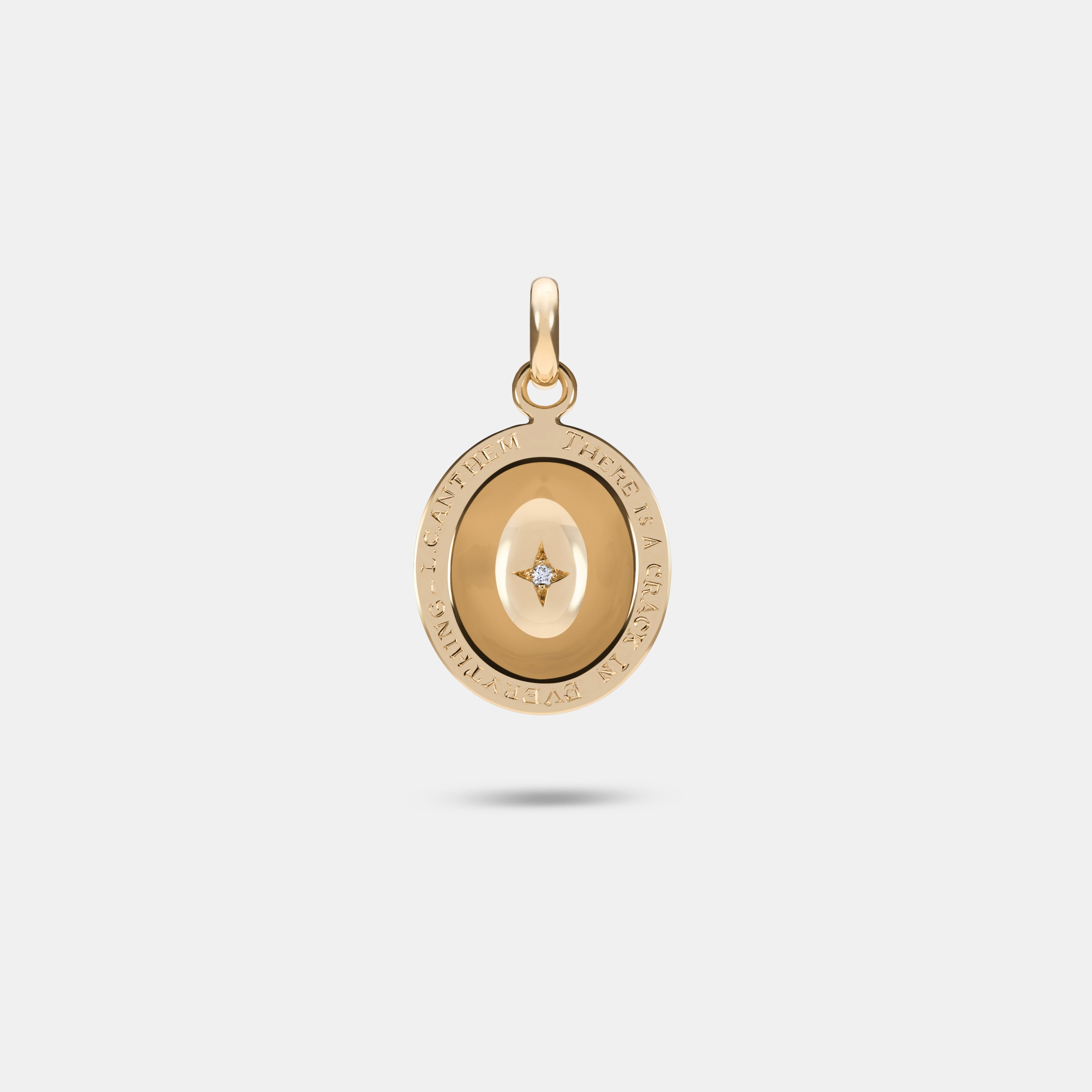 Contours Engravable Pendant in Yellow Gold