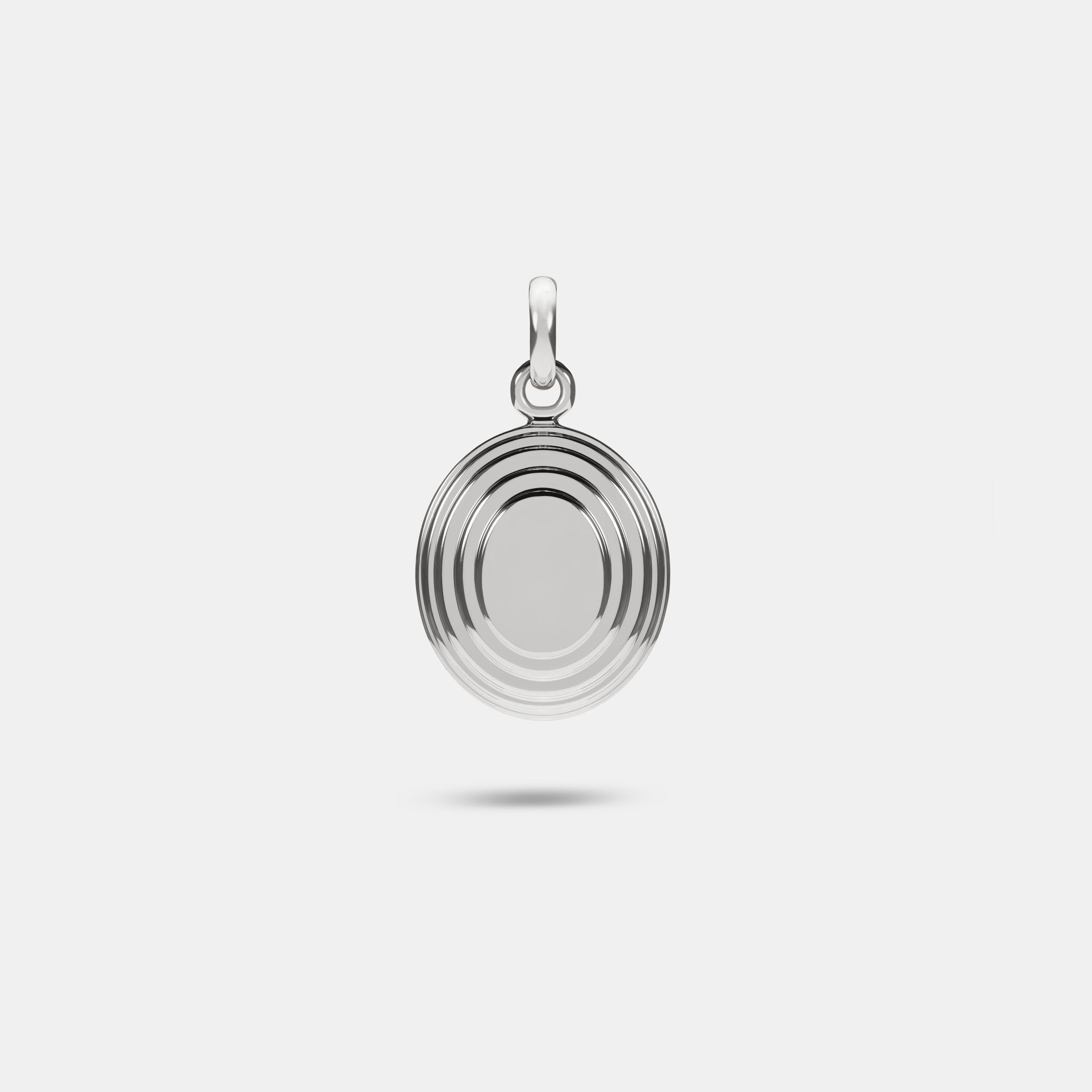 Contours Engravable Pendant in White Gold