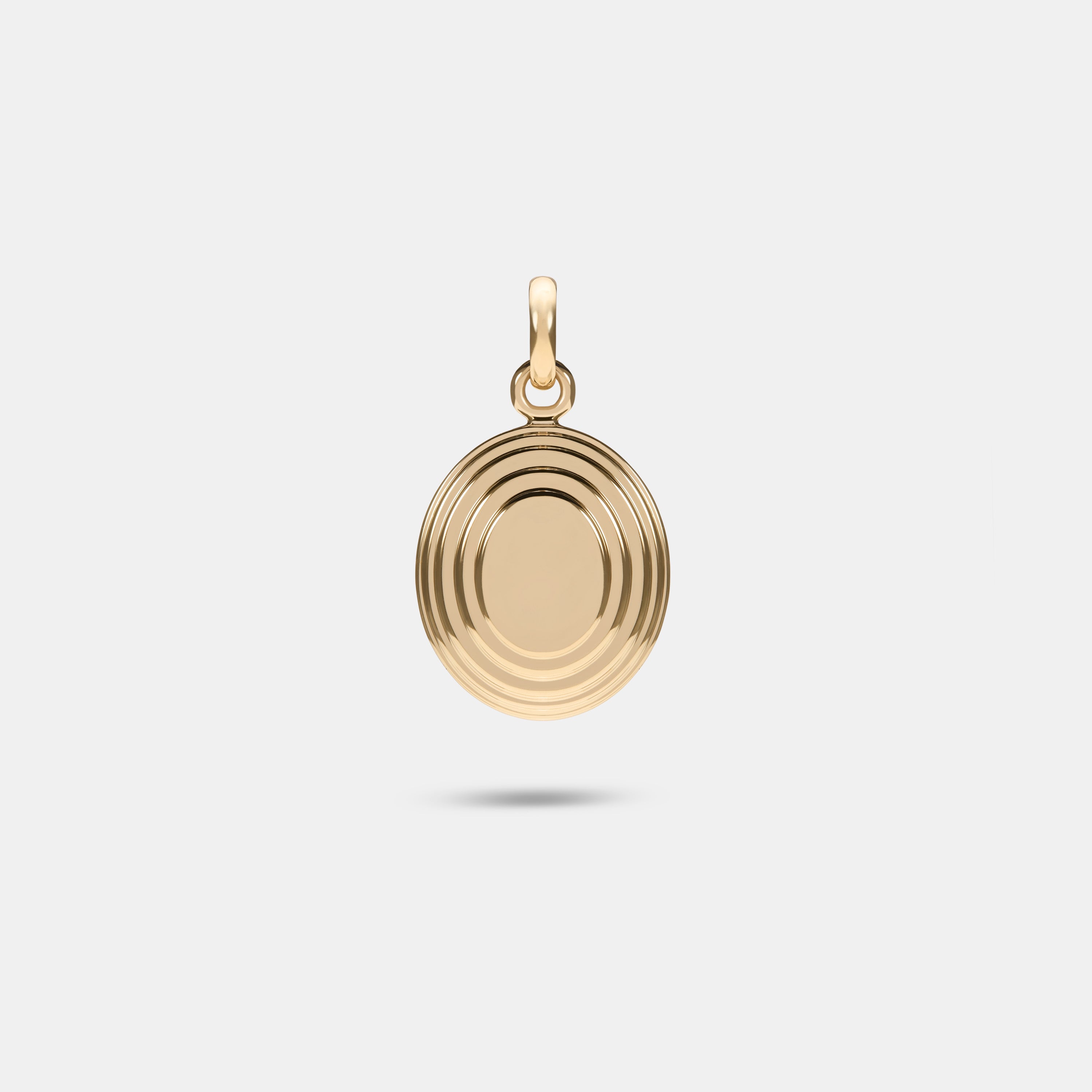 Contours Engravable Pendant in Yellow Gold