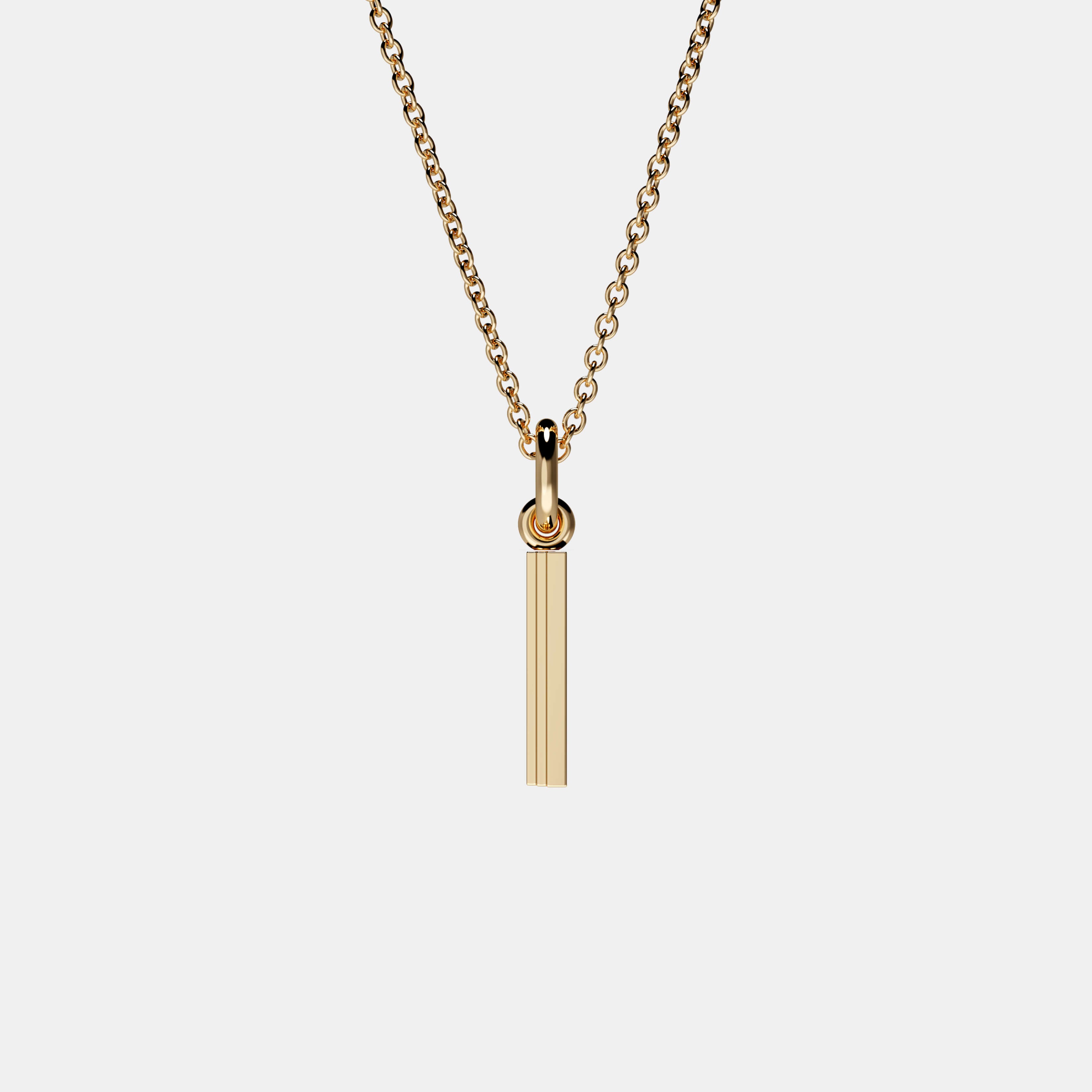 Contours Letter Pendant in Yellow Gold