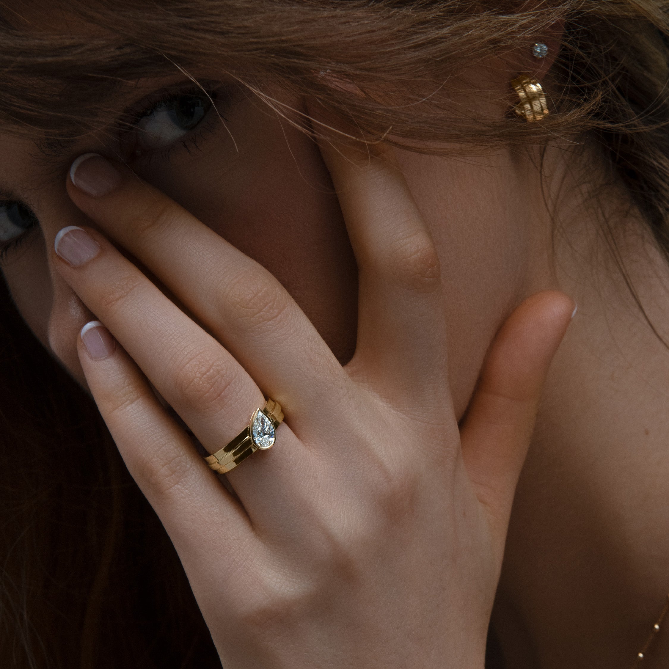 Reneé 0.90ct Pear Diamond Solitaire Engagement Ring