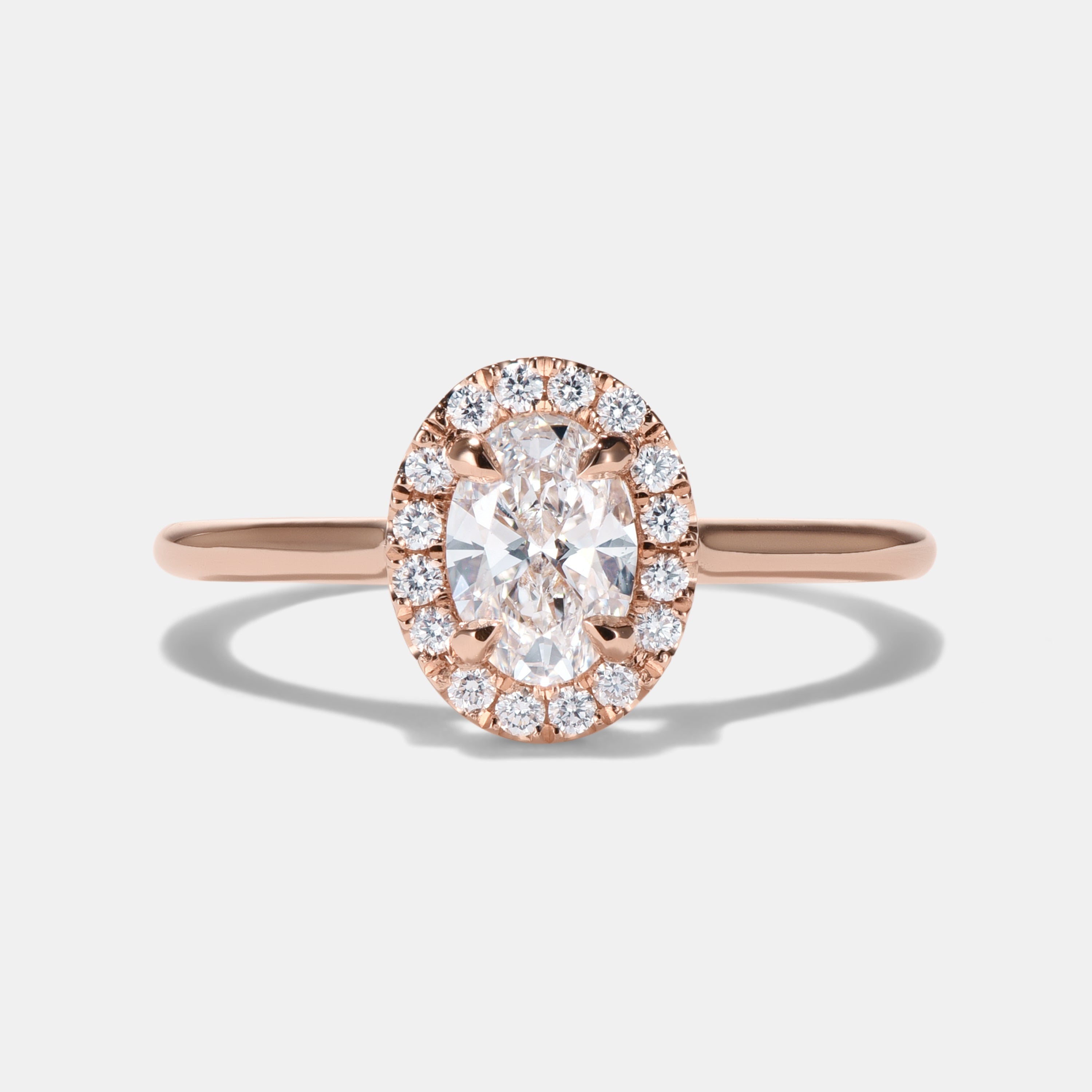 Charlotte 0.60ct Oval Diamond Halo Engagement Ring