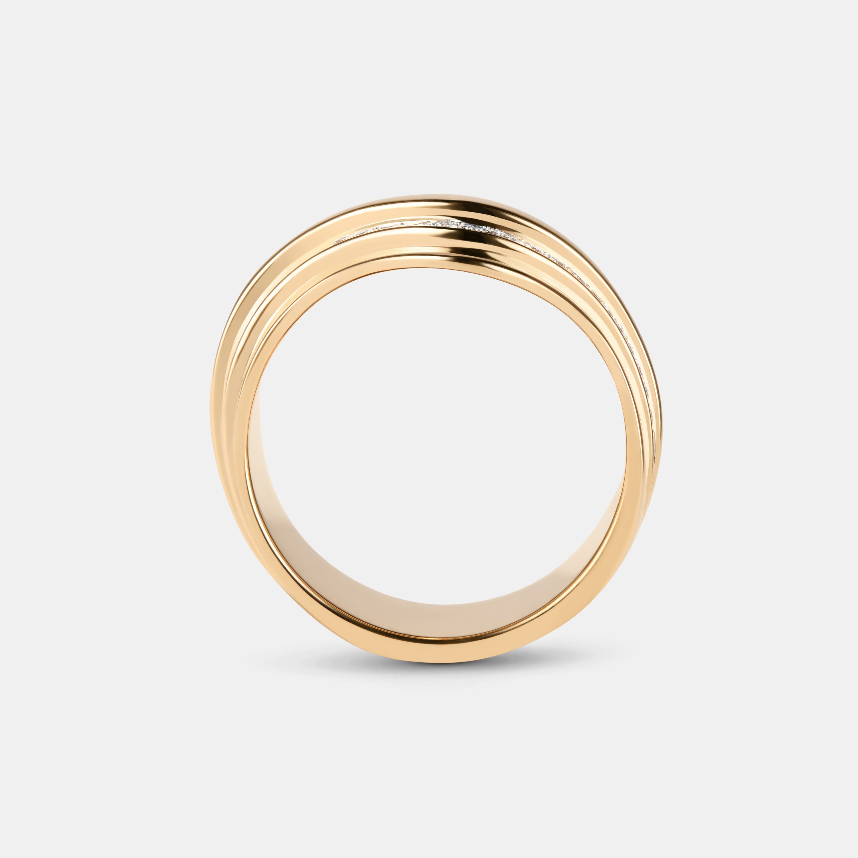 Contours Ring Diamond in 18 Karat Yellow Gold