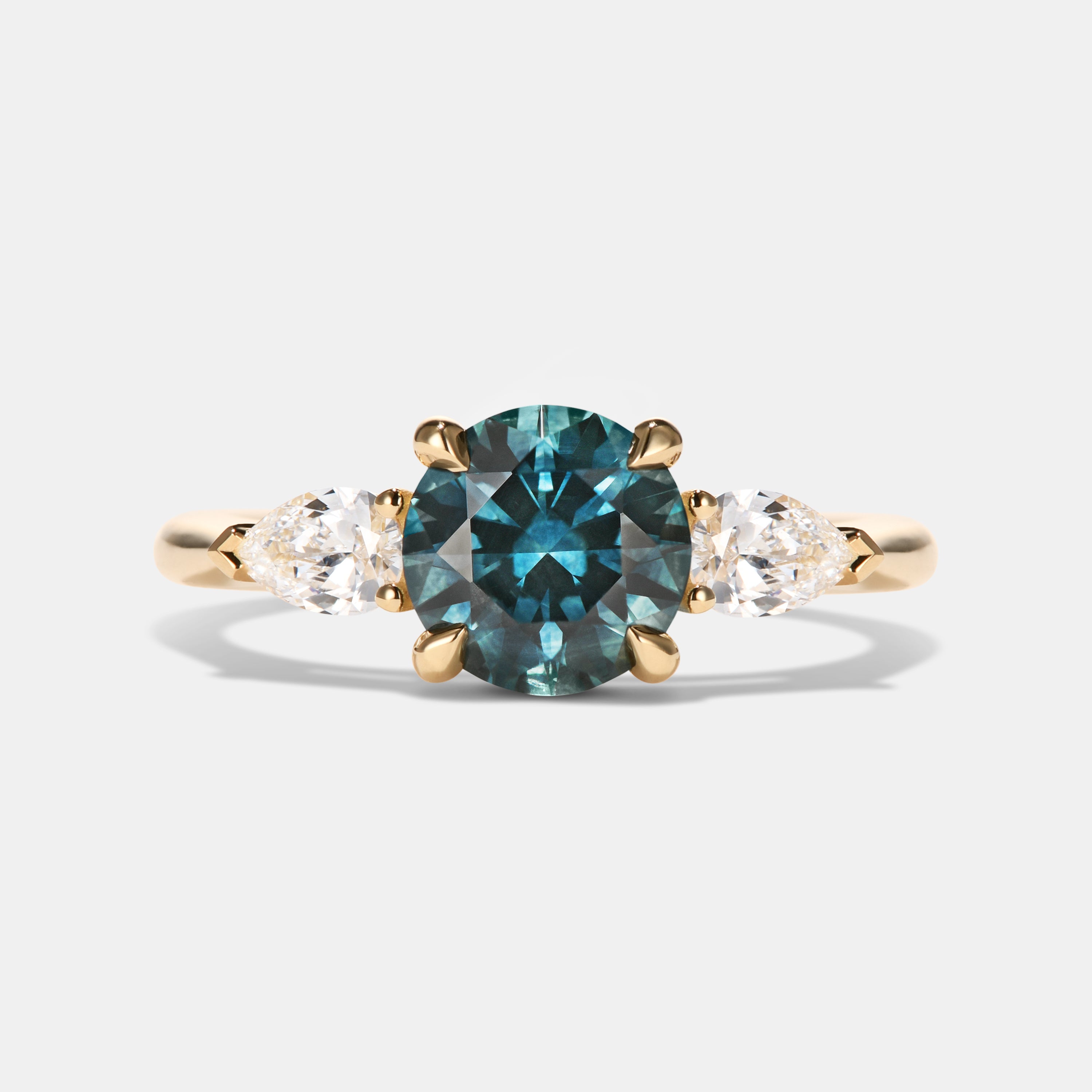 Freya Sapphire Three Stone Engagement Ring