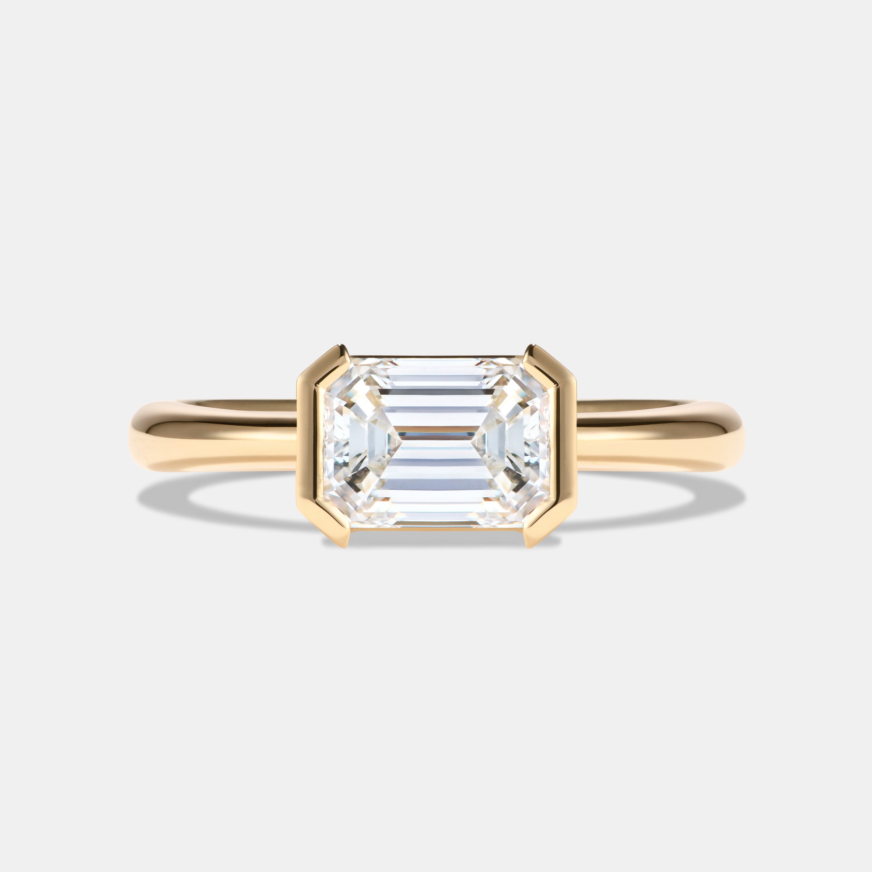 Iman 1.30ct Emerald Cut Diamond Solitaire Engagement Ring
