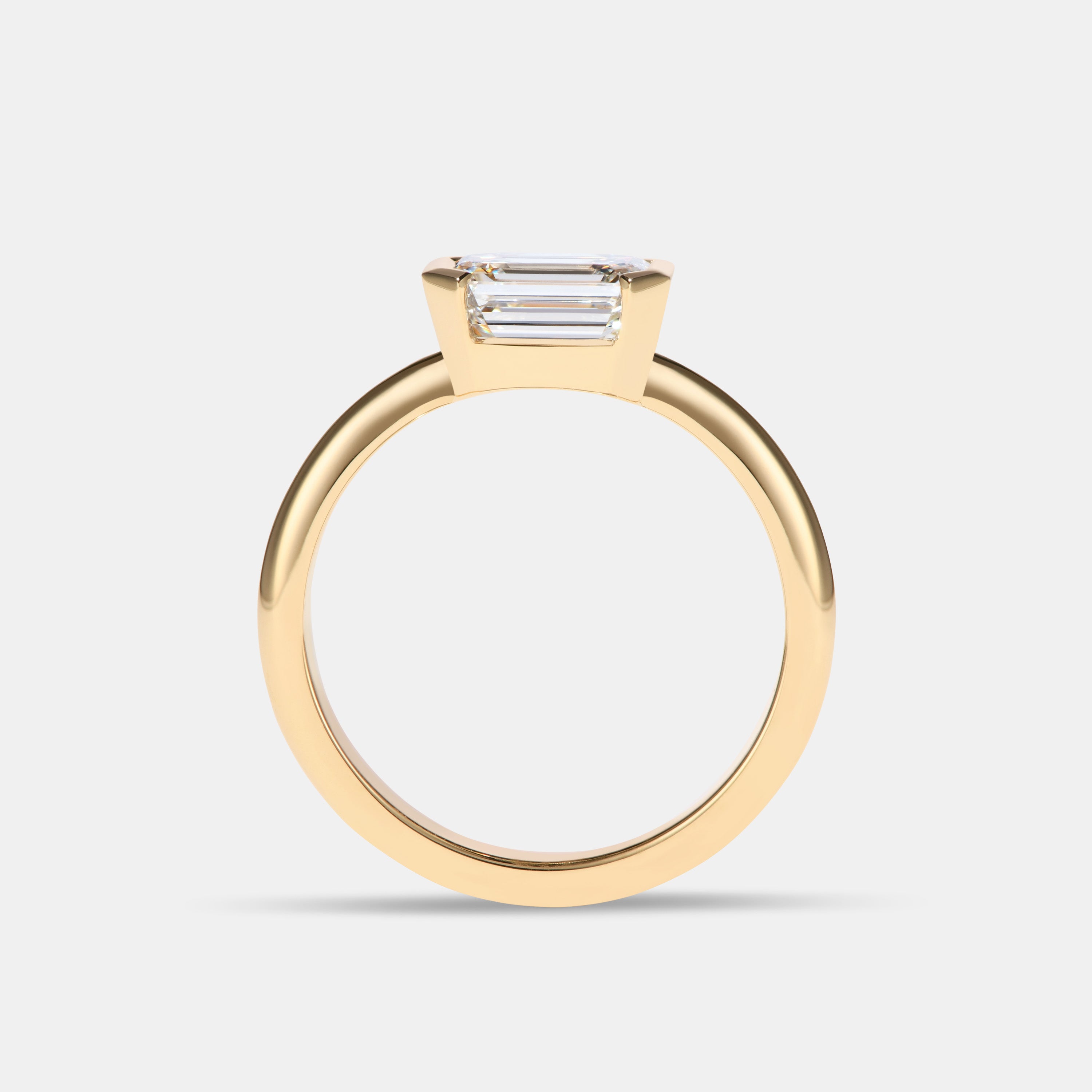 Iman 1.30ct Emerald Cut Diamond Solitaire Engagement Ring