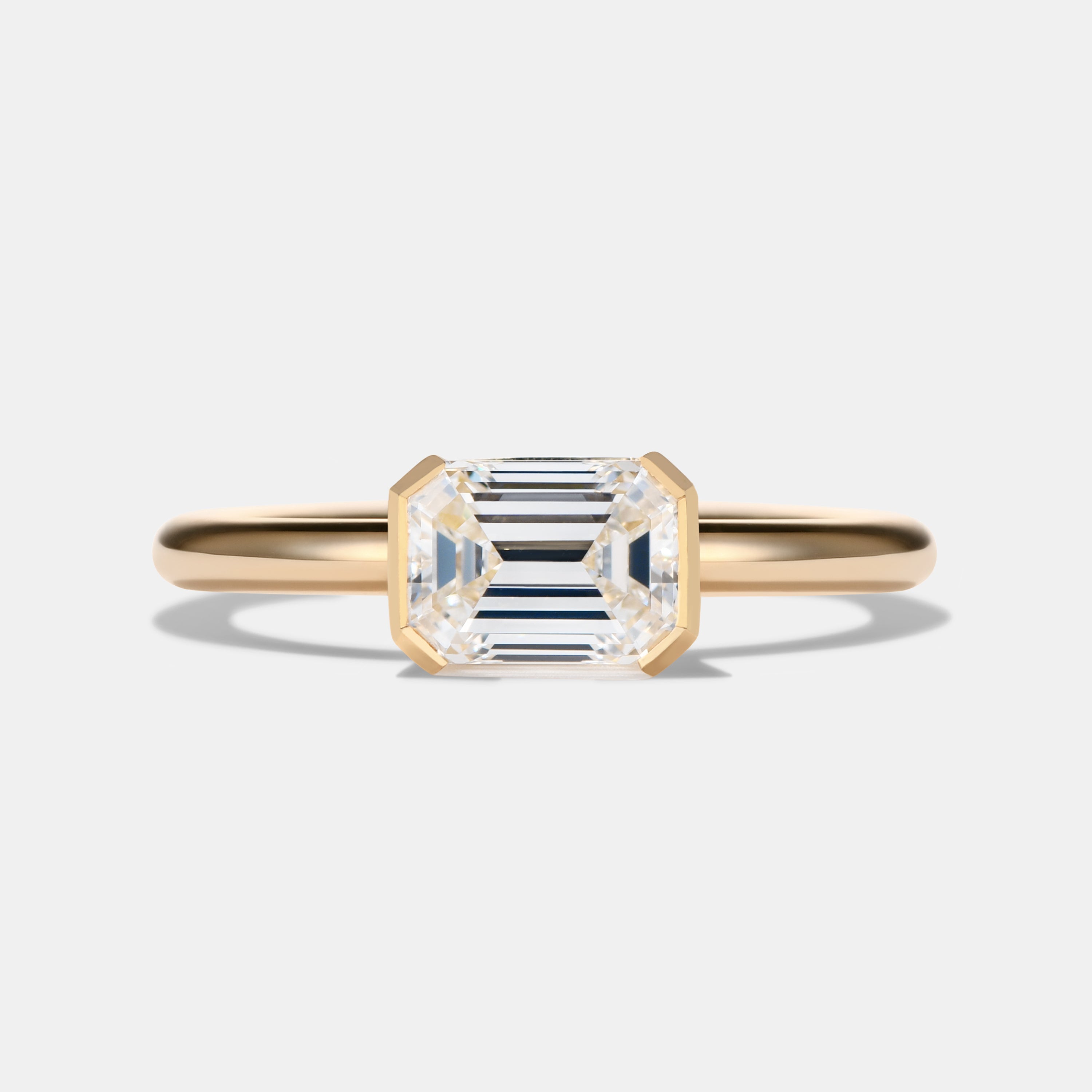Iman 1.20ct Emerald Cut Diamond Solitaire Engagement Ring