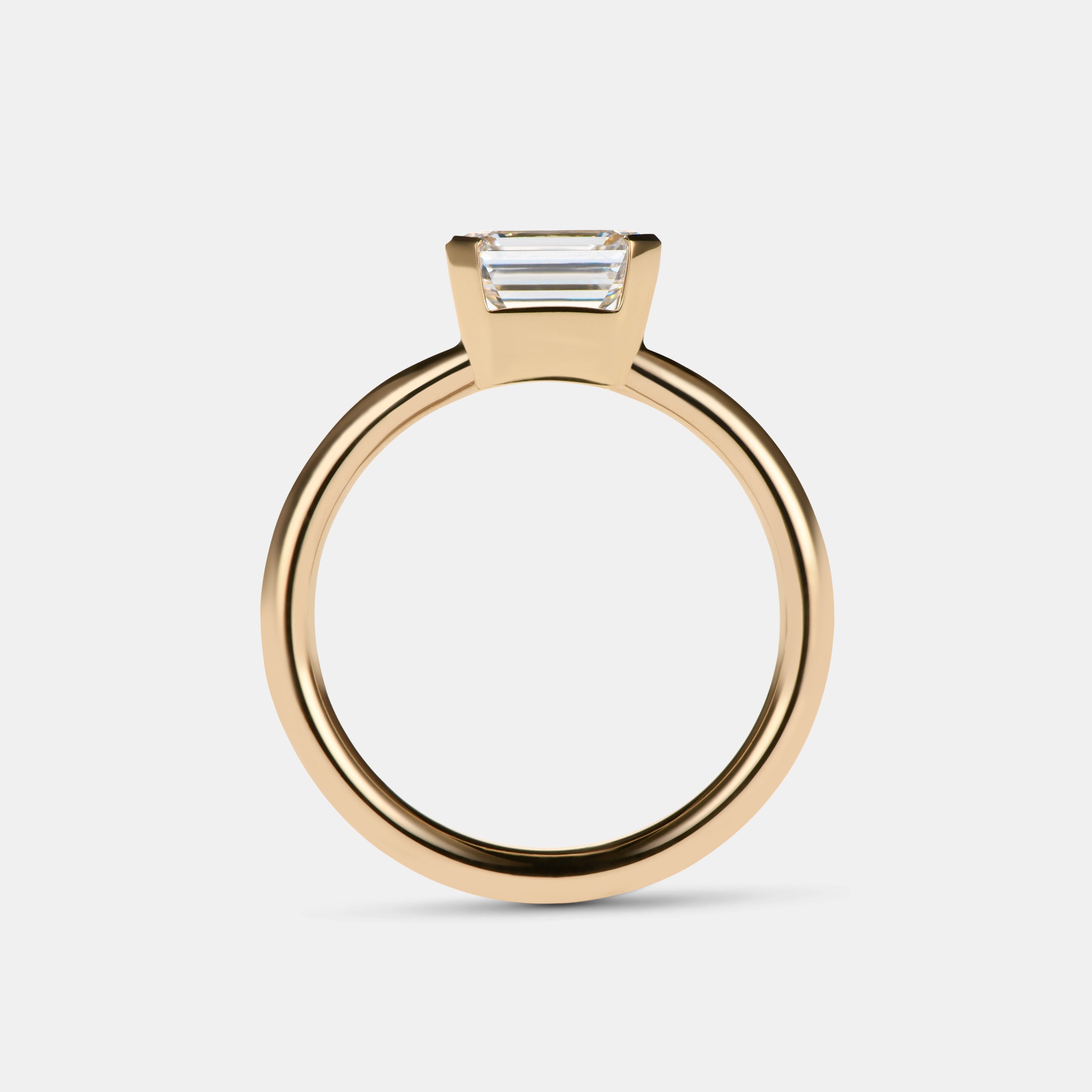 Iman 1.20ct Emerald Cut Diamond Solitaire Engagement Ring