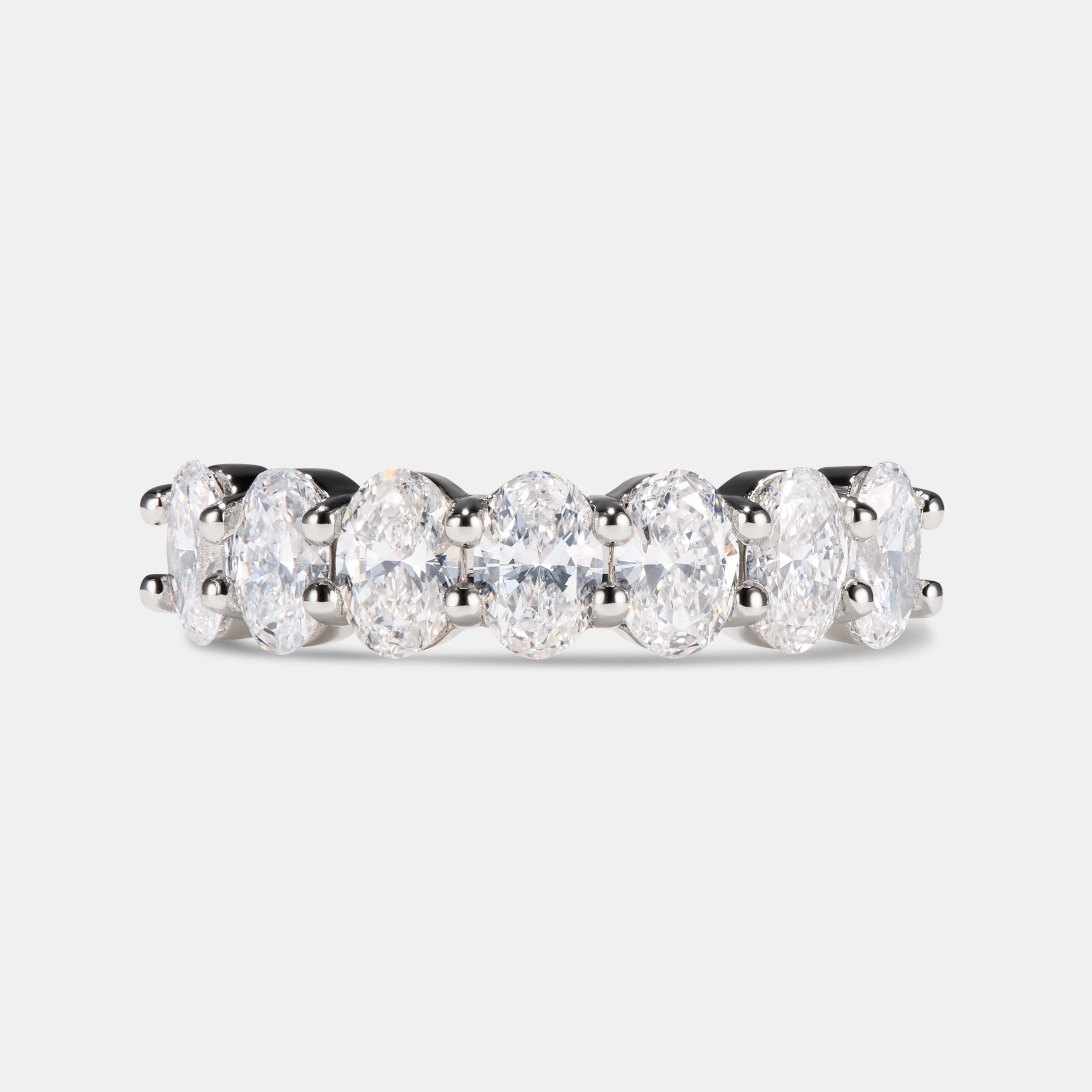 Iris 1.34ctw Oval Diamond Eternity Ring