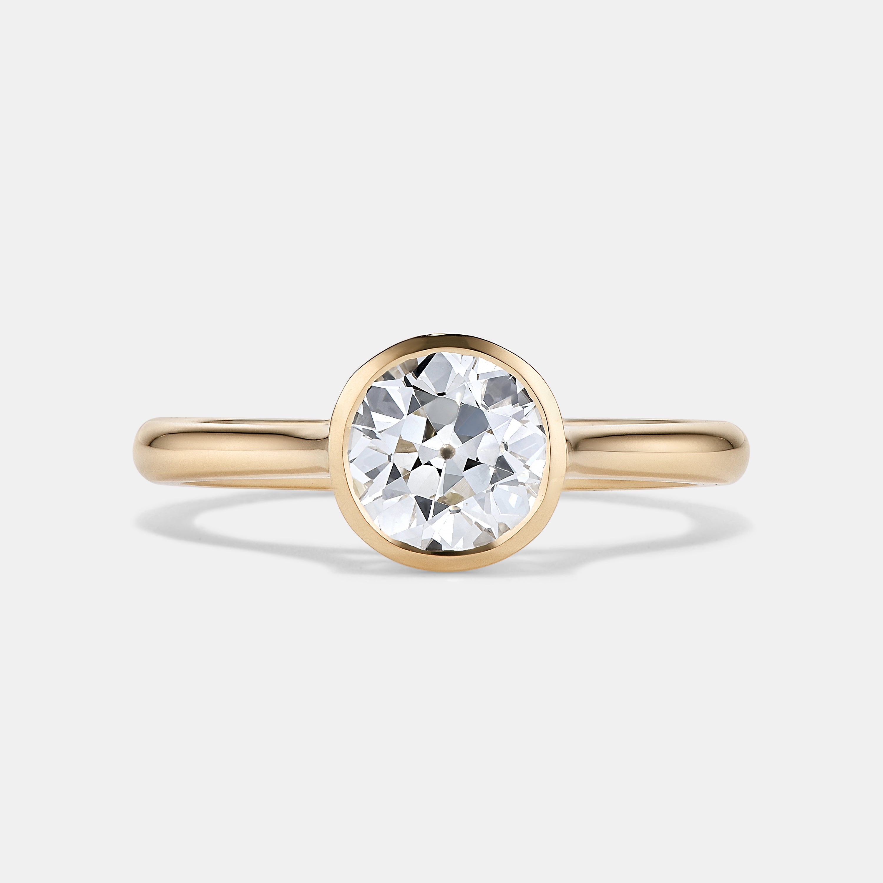 Isabella 1.28ct Old Mine Cut Diamond Solitaire Engagement Ring