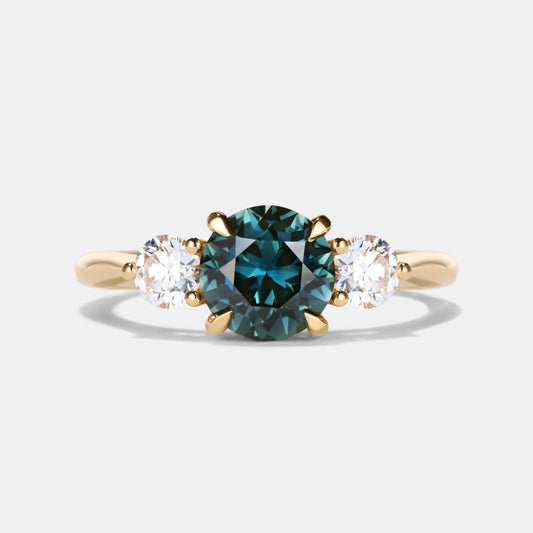 Maya - 1.53ct Teal Sapphire Engagement Ring