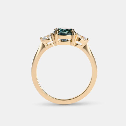 Maya - 1.53ct Teal Sapphire Engagement Ring