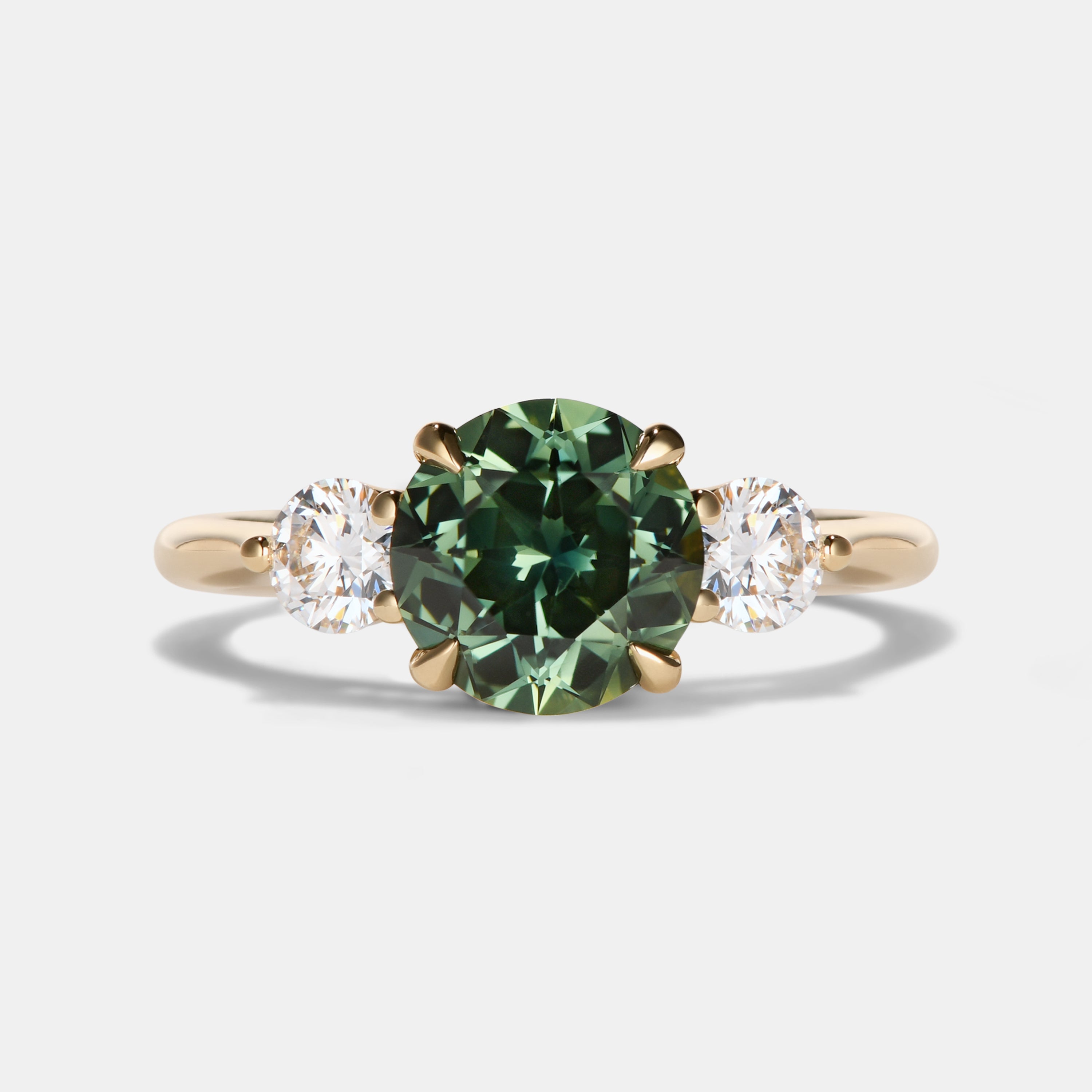 Maya Sapphire Three Stone Engagement Ring