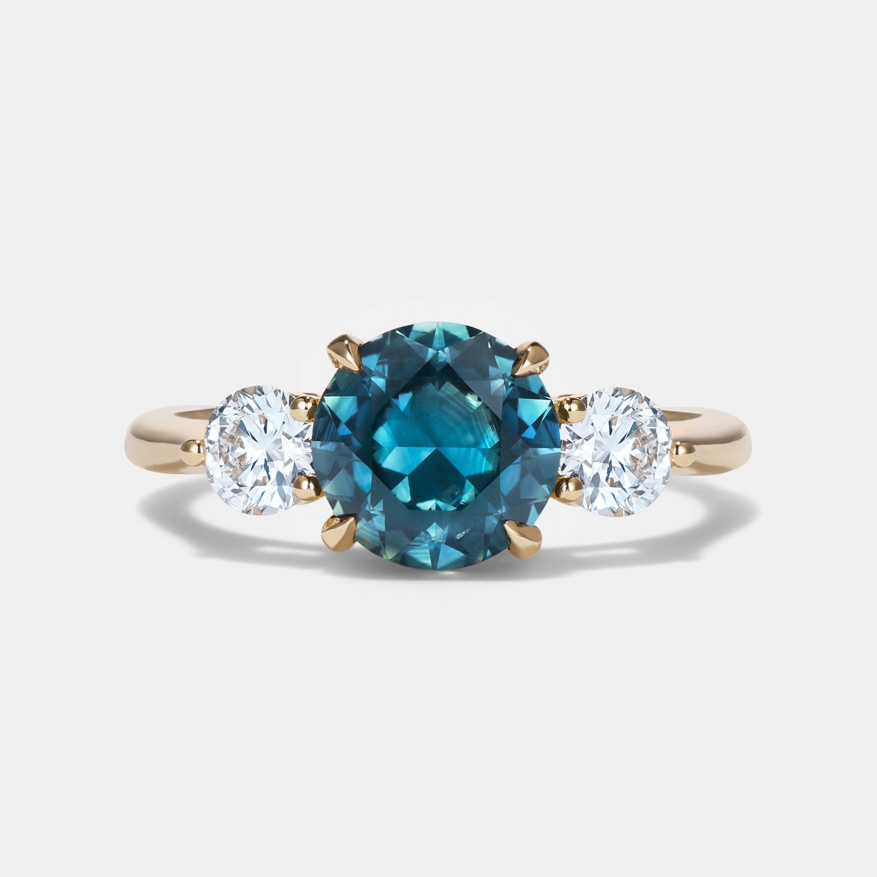 Maya Sapphire Three Stone Engagement Ring