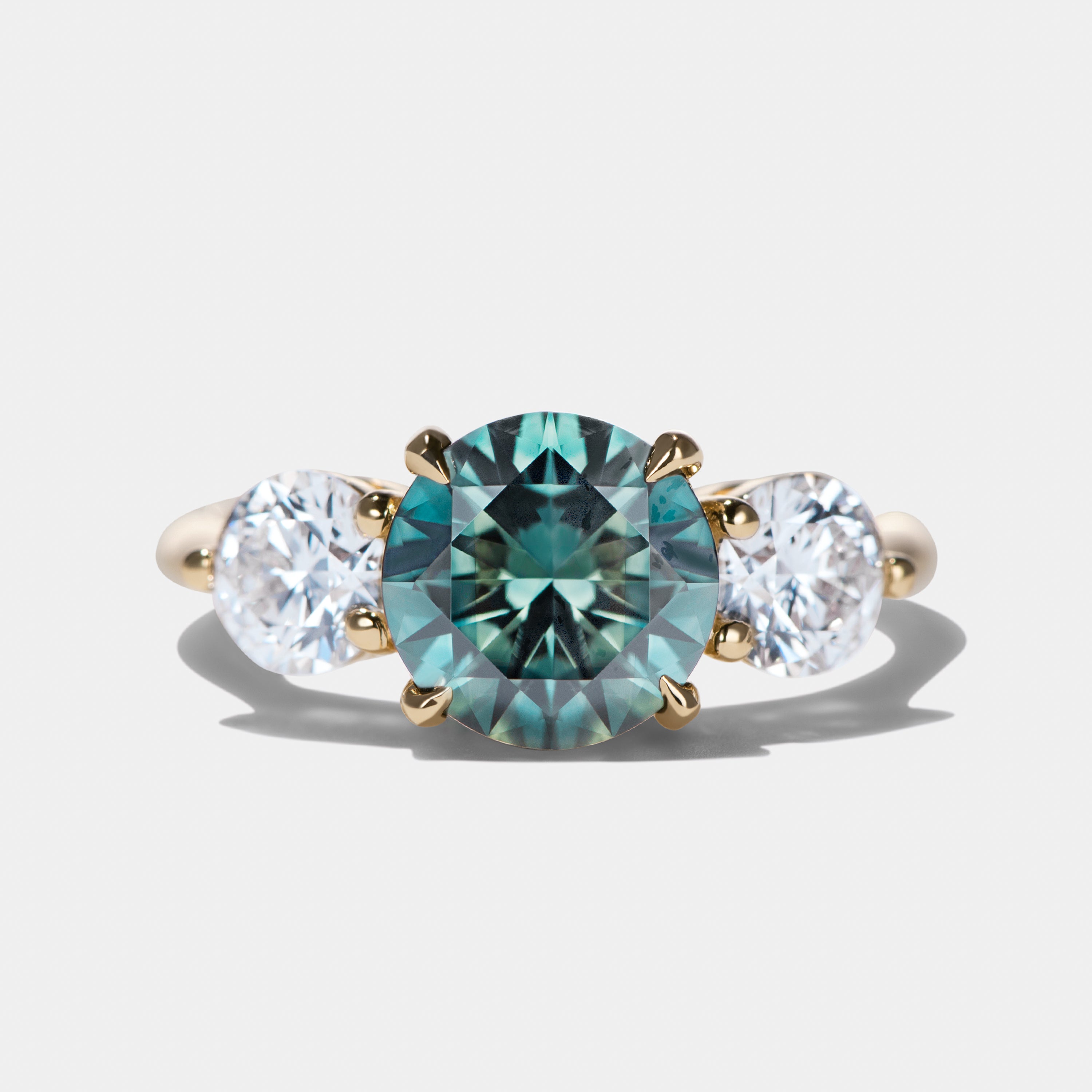Maya Sapphire Three Stone Engagement Ring