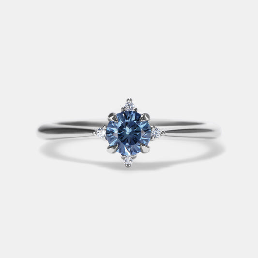 Mini Lucia - 0.43ct Montana Sapphire Ring