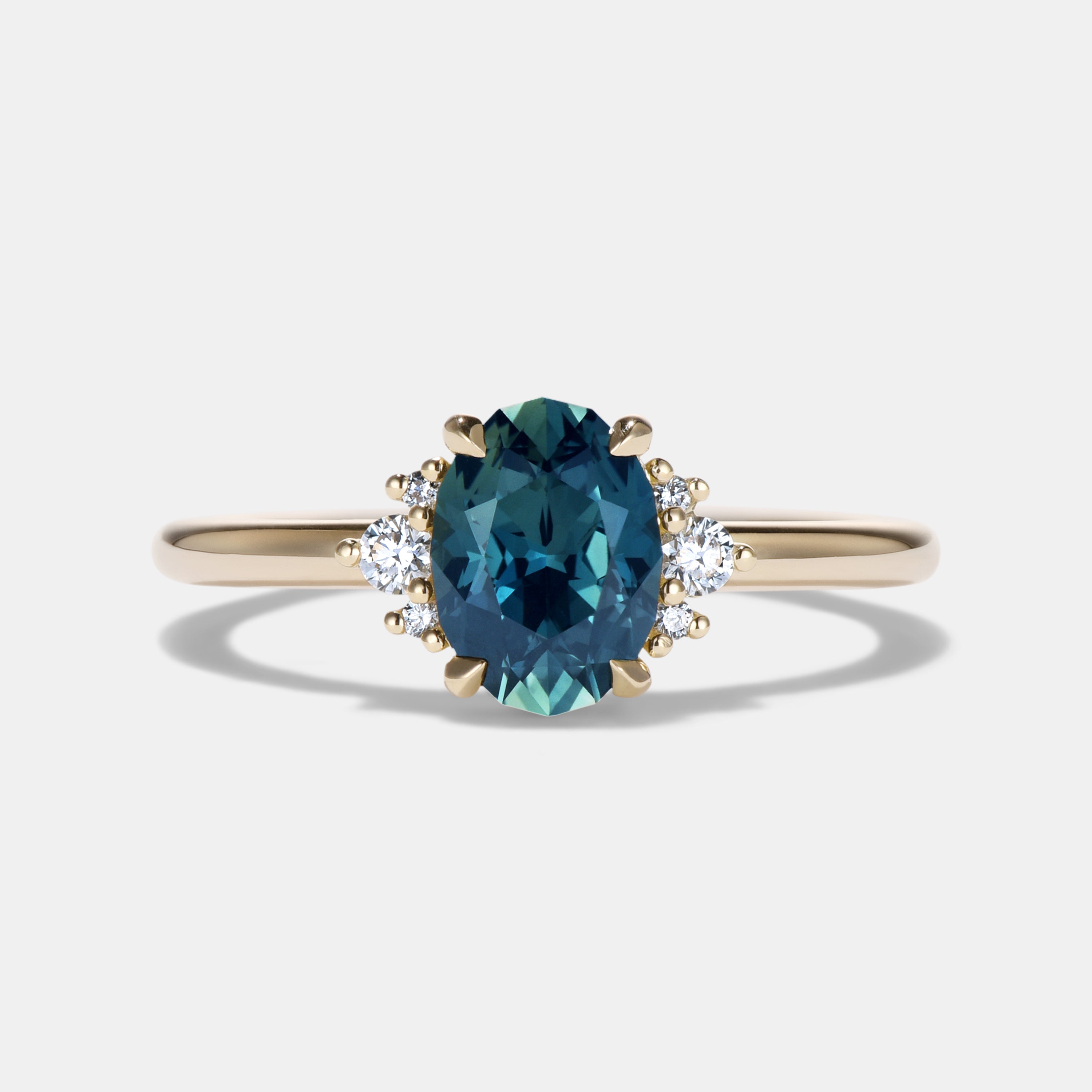Mischa Sapphire Cluster Engagement Ring
