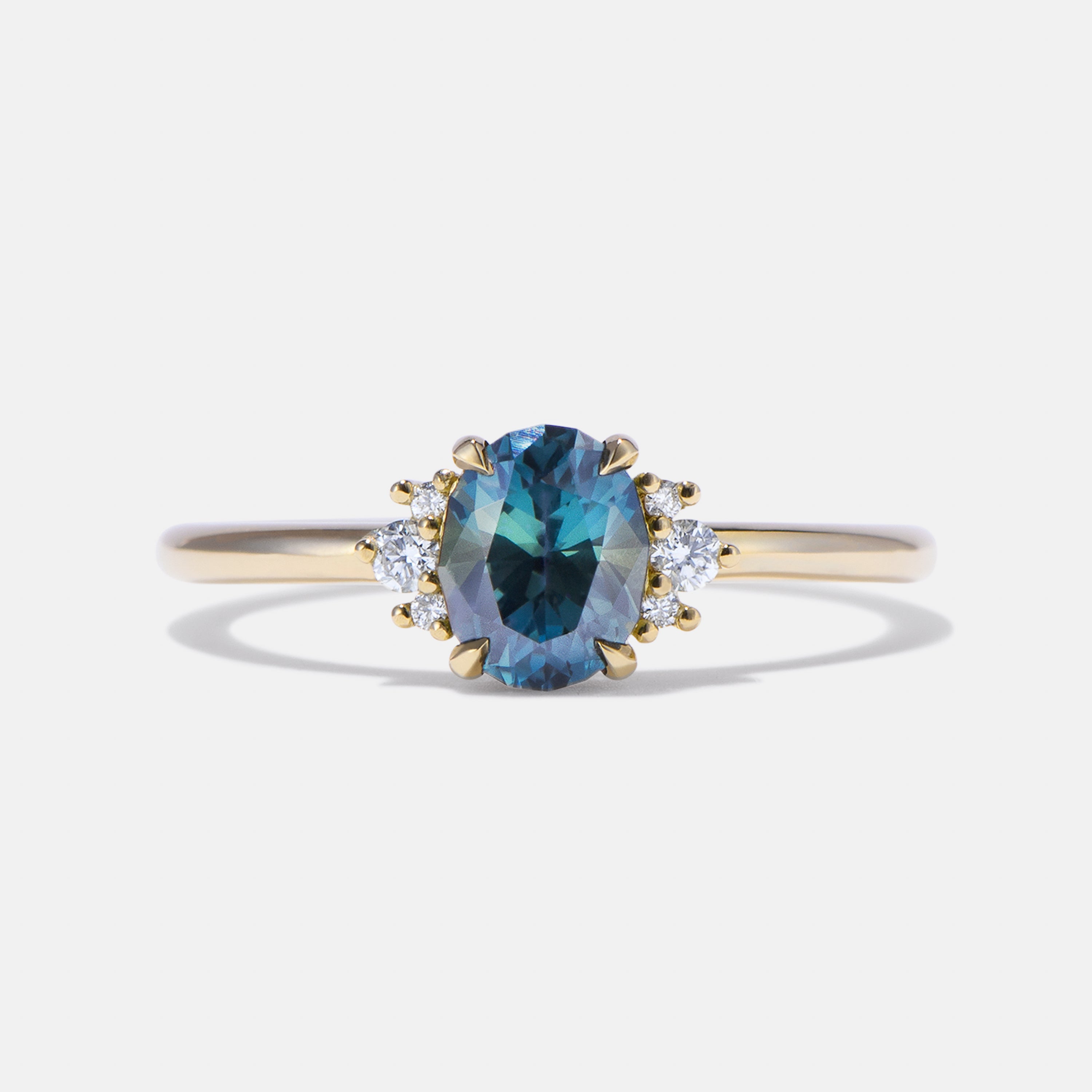Mischa Sapphire Cluster Engagement Ring