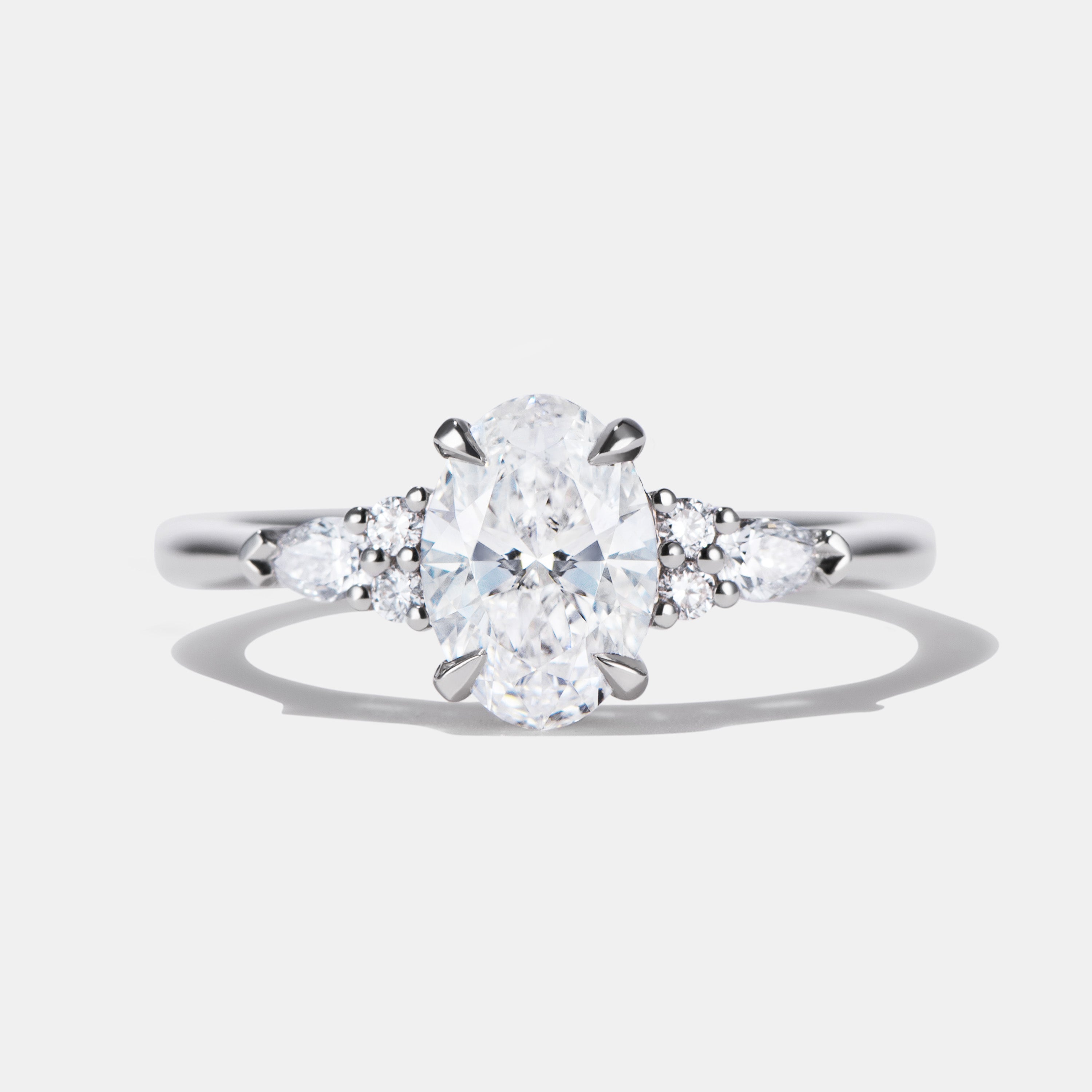 Olivia 0.90ct Oval Diamond Cluster Engagement Ring