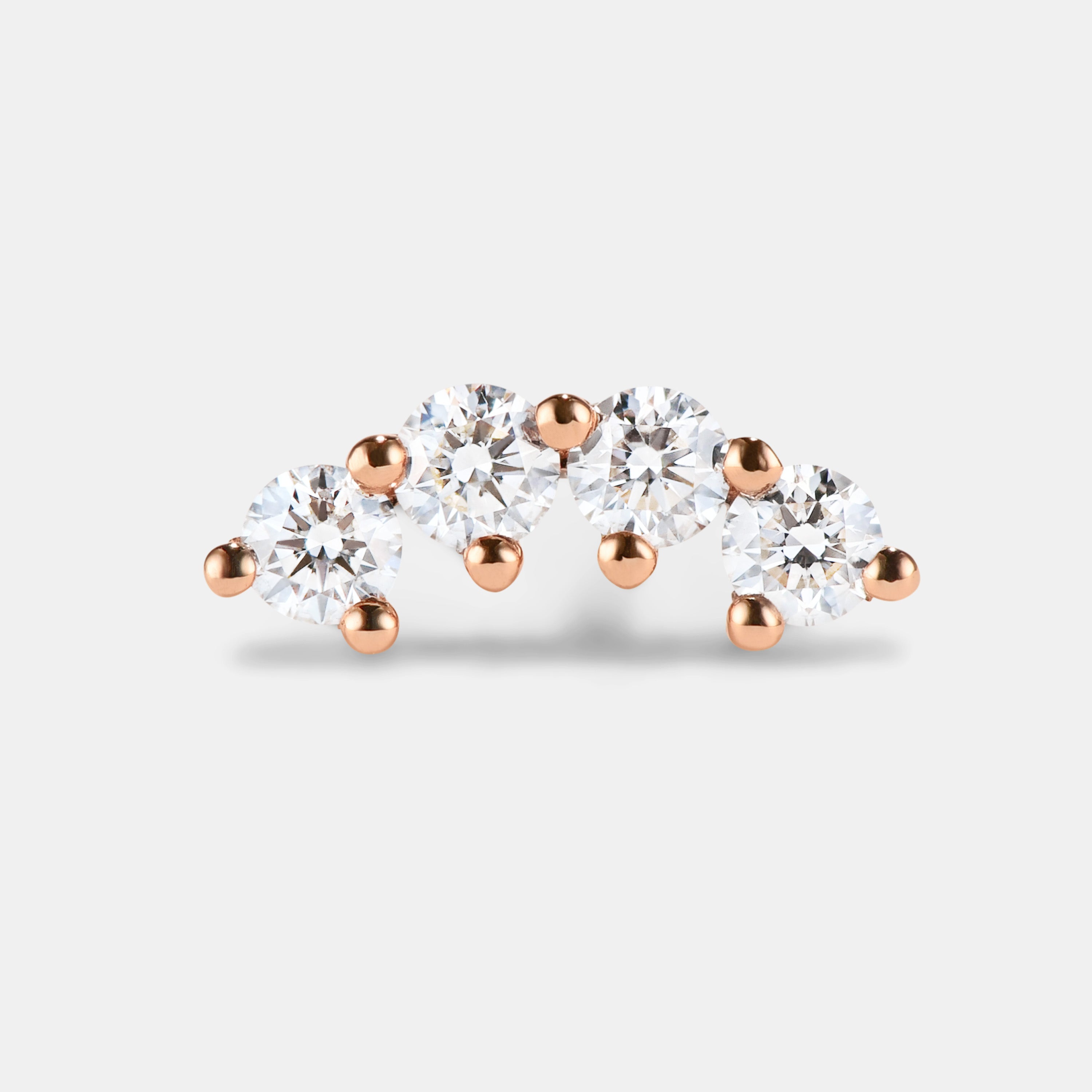 Single Petite Stud - Style No.2 (Diamond)