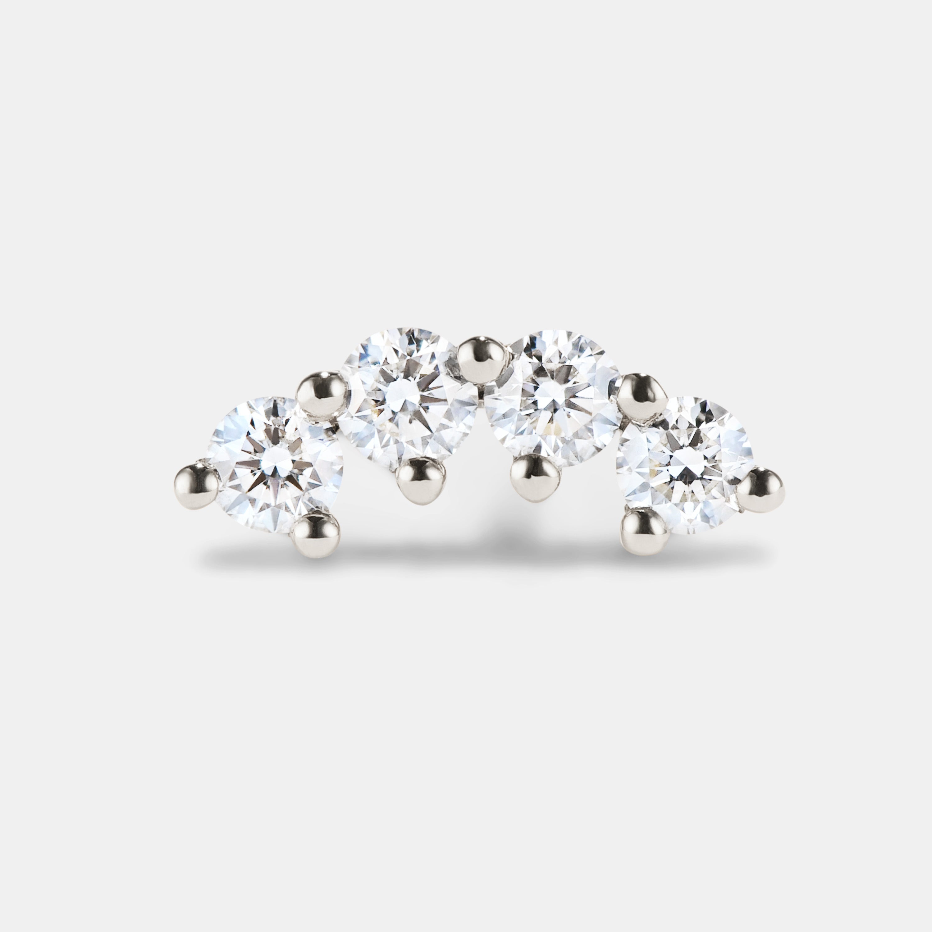 Single Petite Stud - Style No.2 (Diamond)