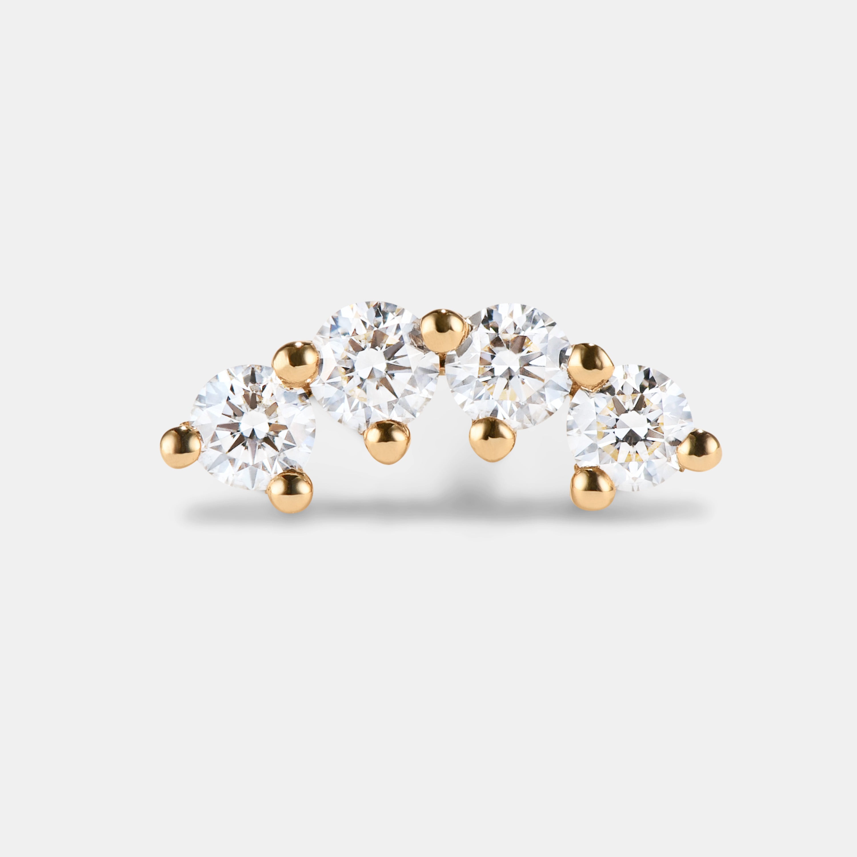 Single Petite Stud - Style No.2 (Diamond)