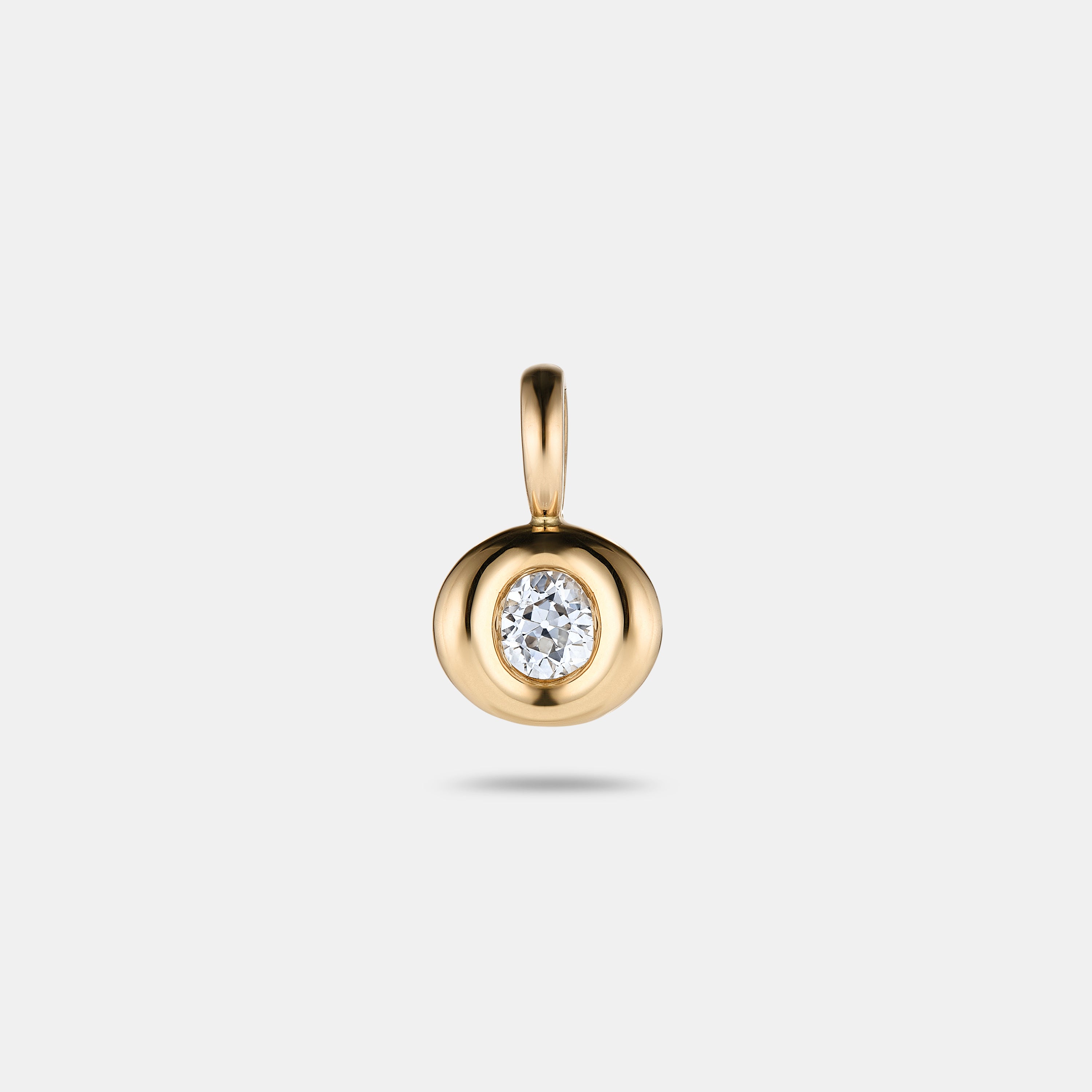 Pillow Pendant 0.33ct Old Mine Cut Antique Diamond