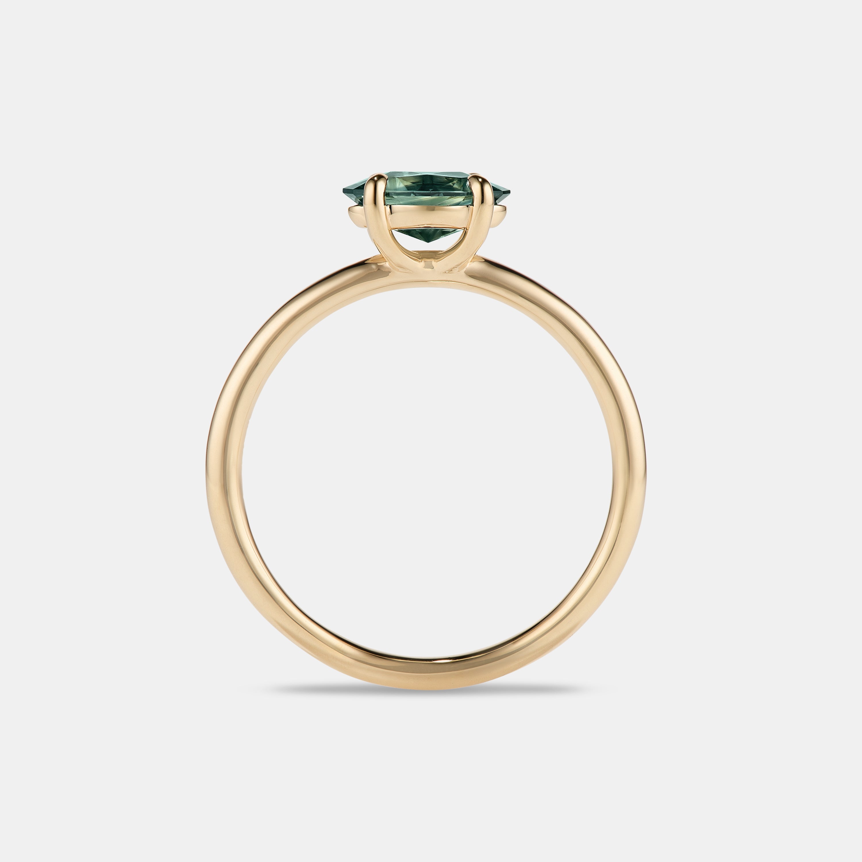 Selene 0.90ct Shield Mixed Cut Sapphire Solitaire Engagement Ring