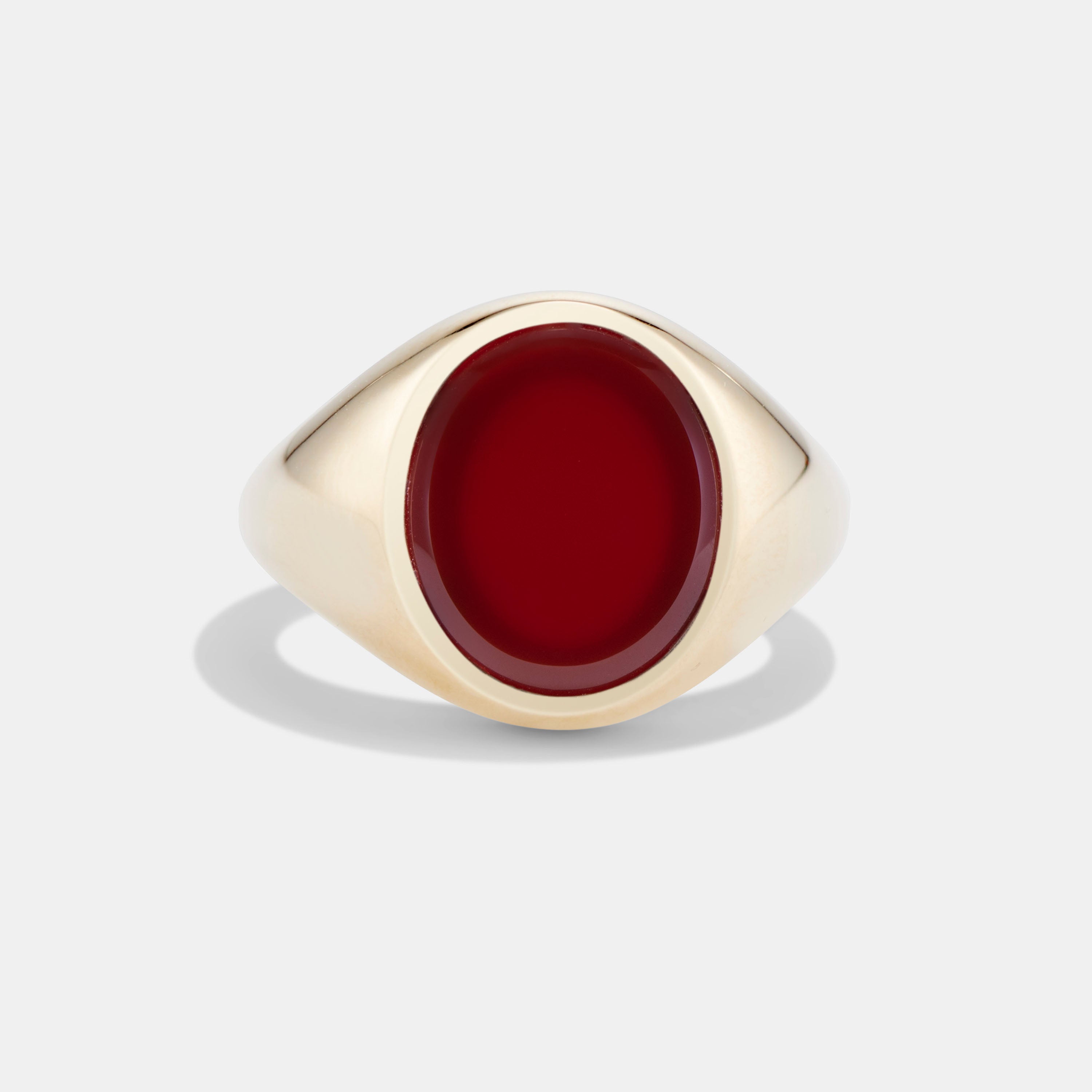 Carnelian Signet Ring - 9 Karat Yellow Gold