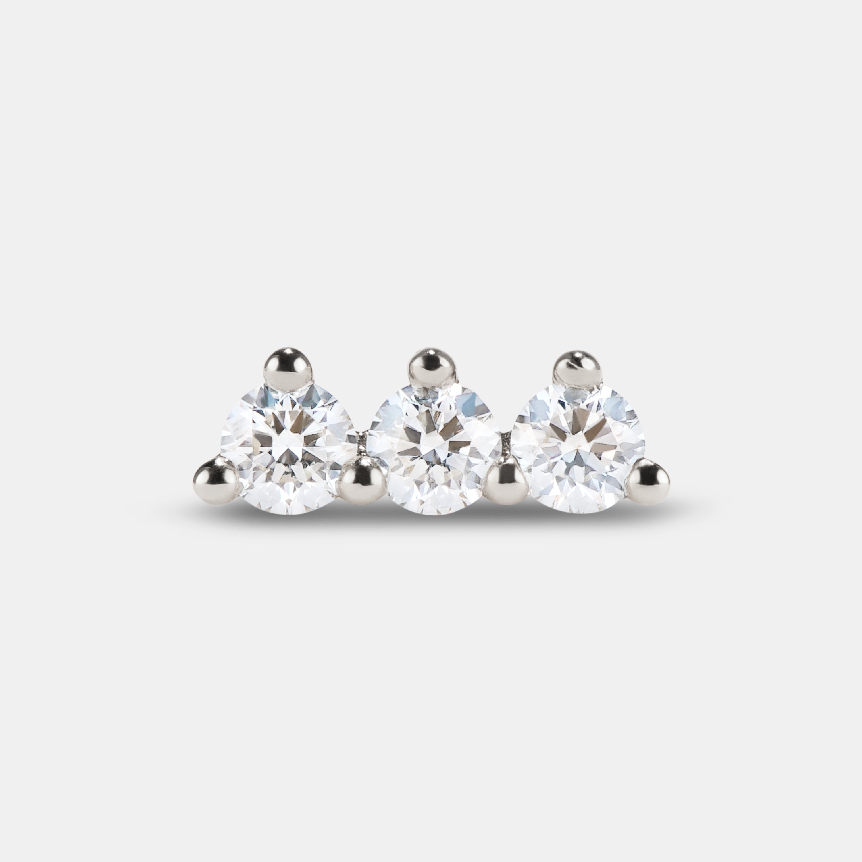 Single Petite Stud - Style No. 1 (Diamond)