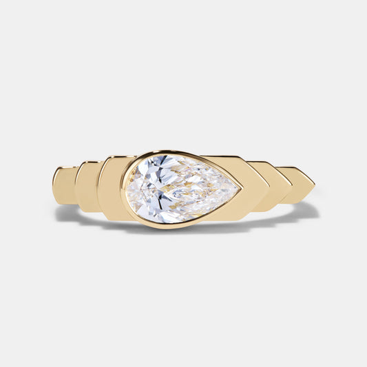 Skyline - 0.80ct Pear Shaped Diamond Engagement Ring