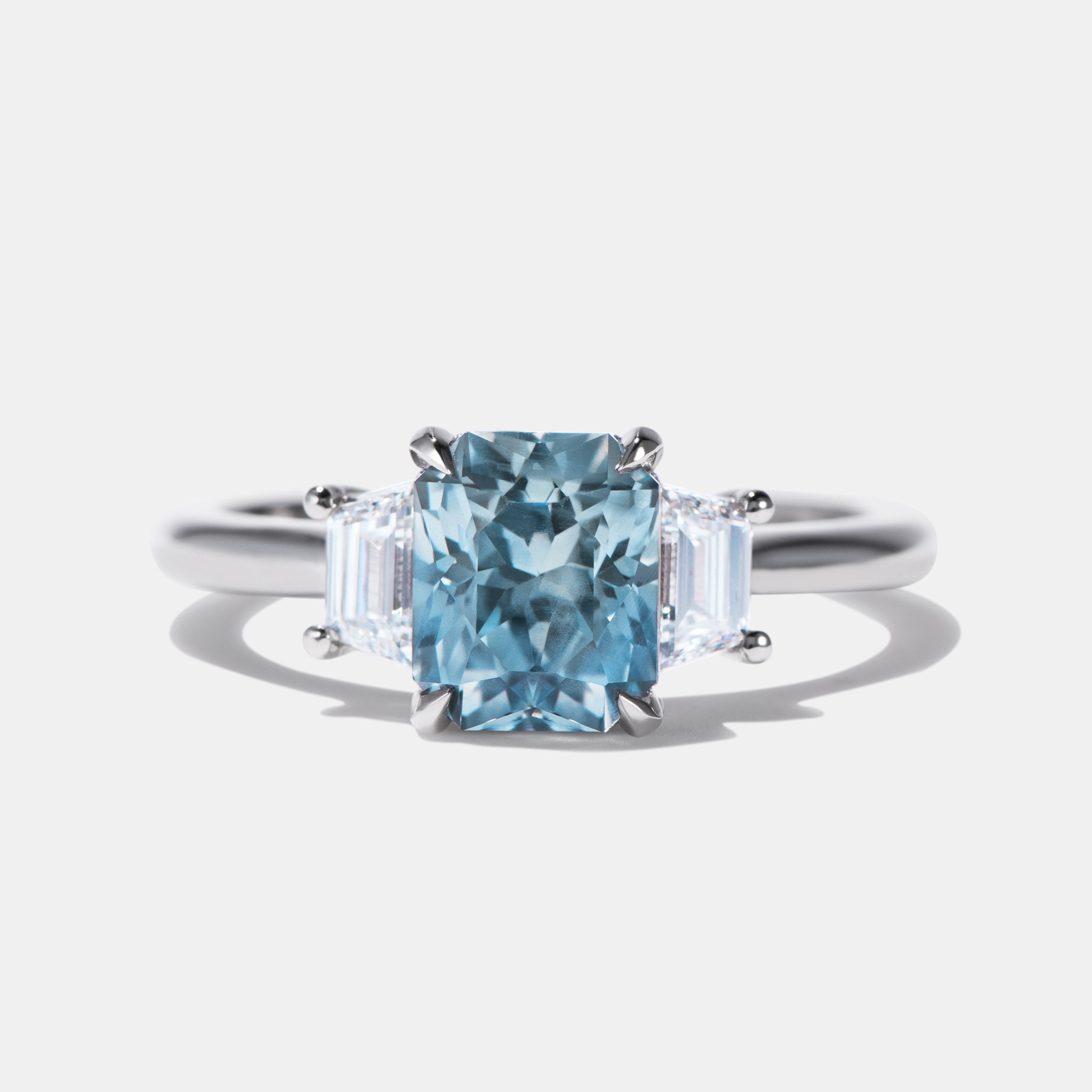 Sofia Sapphire Three Stone Engagement Ring