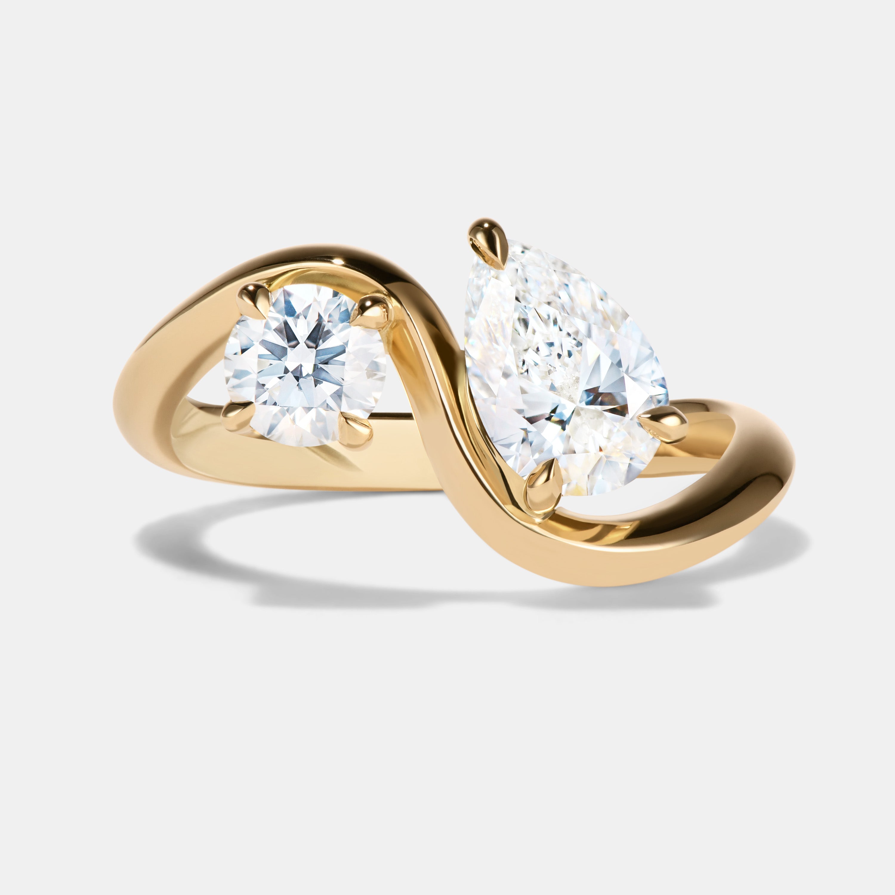 Zaha Diamond Toi Et Moi Engagement Ring