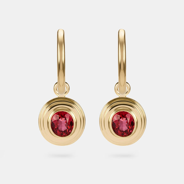 Contours Earring Charms - 2.47ctw. Round Spinel