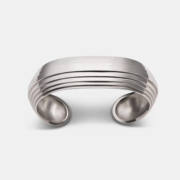 Contours Narrow Cuff in Sterling Silver