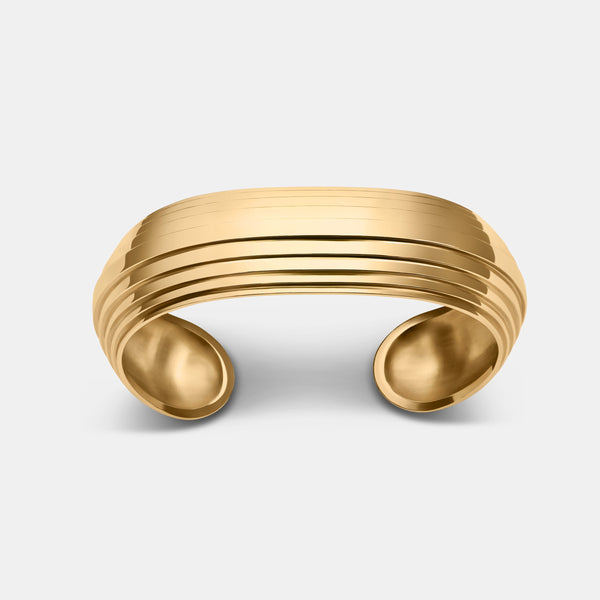 Contours Narrow Cuff in Yellow Gold