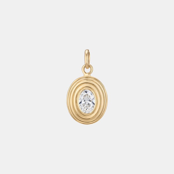 Contours Oval Diamond Pendant