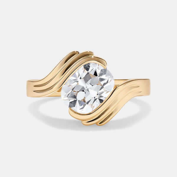 Contours Wrap Diamond Solitaire Engagement Ring
