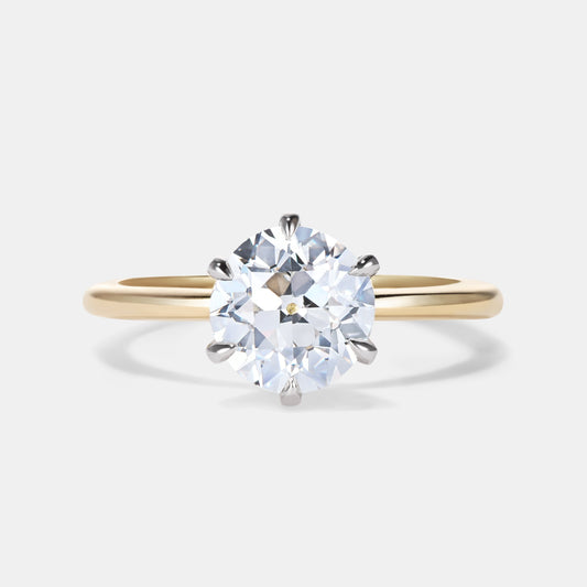 Elizabeth 1.85ct Antique Old European Cut Diamond Solitaire Engagement Ring