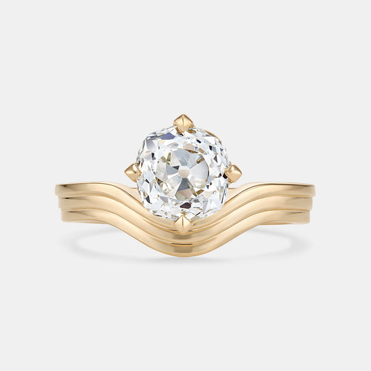 Frances 2.02ct Old Mine Cut Antique Diamond Solitaire Engagement Ring