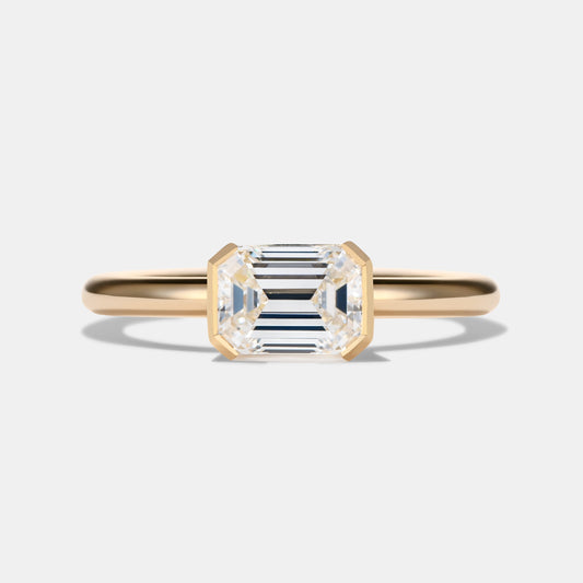 Iman 1.20ct Emerald Cut Diamond Solitaire Engagement Ring
