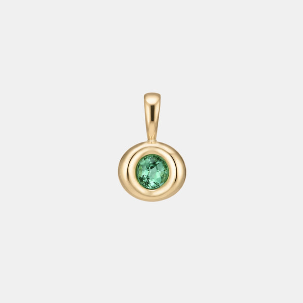 Pillow Pendant - 1.04ct Oval Lagoon Green Tourmaline