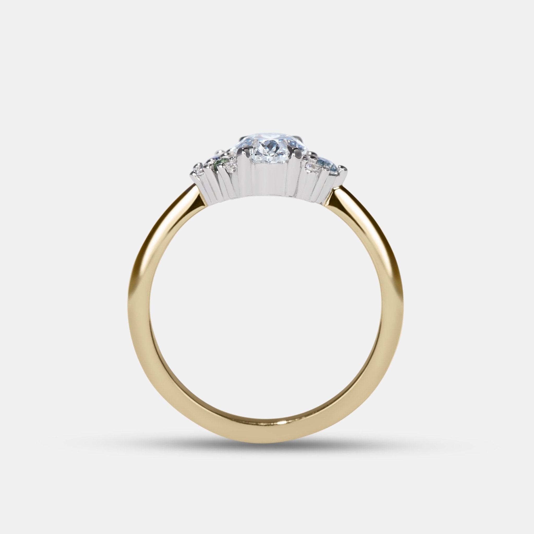 Astra Diamond Cluster Engagement Ring
